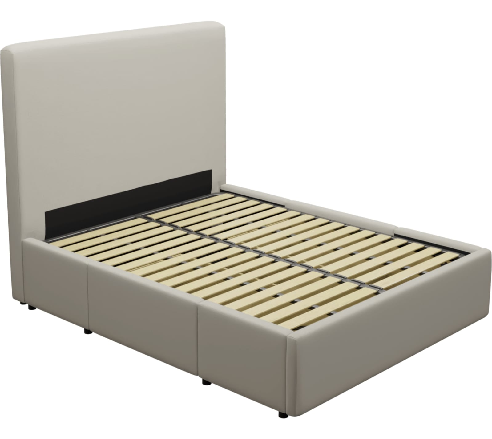 Aria Drawer Bed View Cream color View Cream