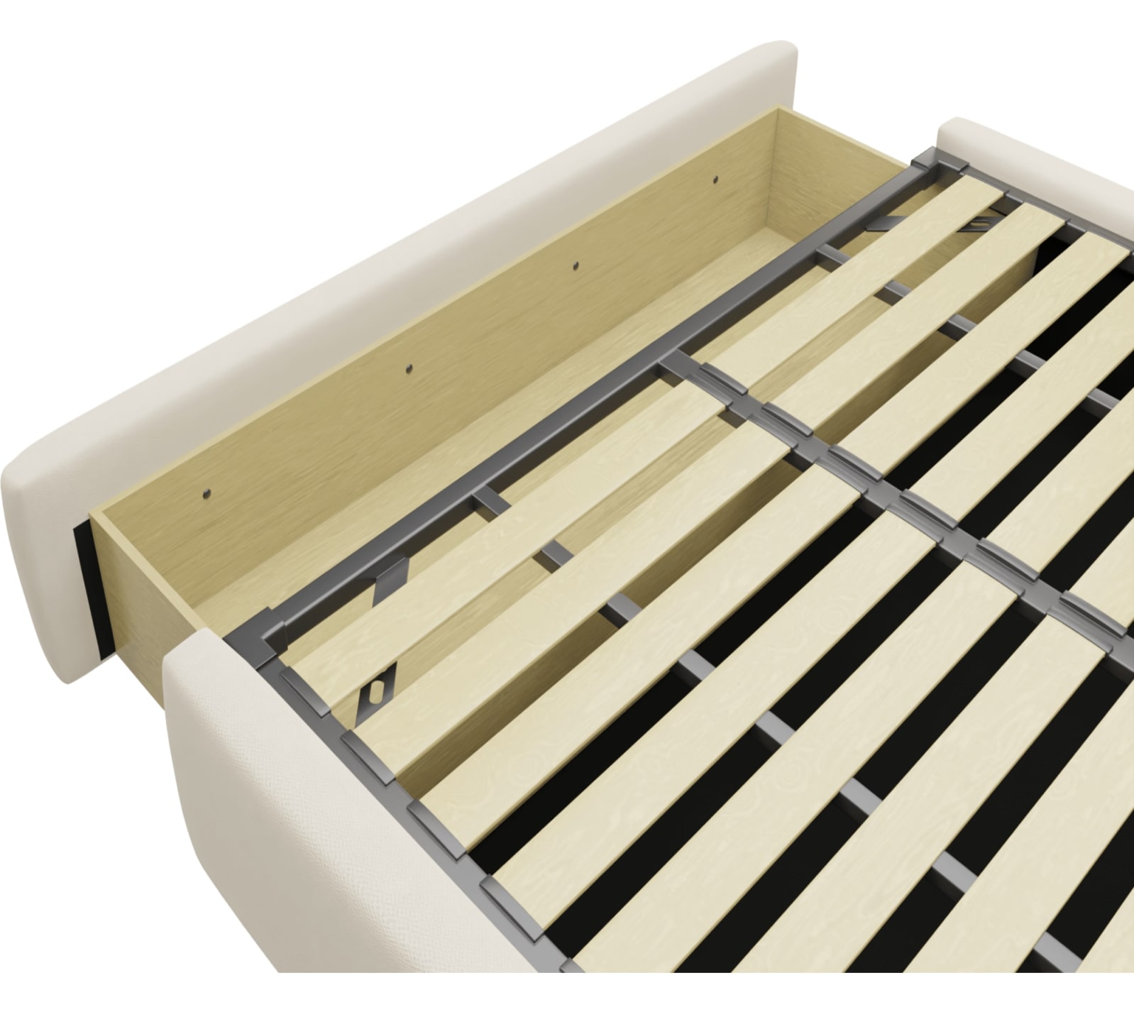 Lucy Drawer Bed Alpine Mist color Alpine Mist