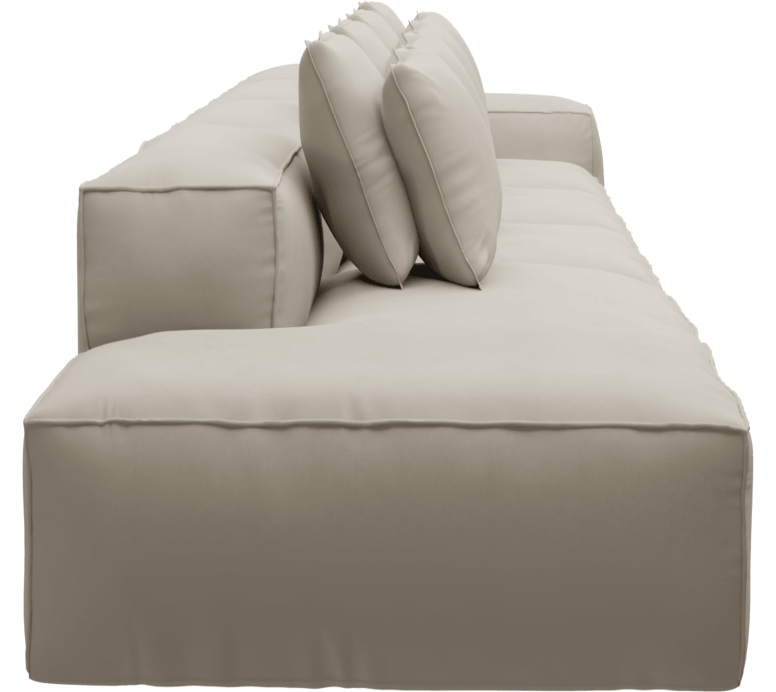 Riley Isla Sea Pearl Modular Sofa - 1x Arm, 3x Armless, 1x Left Terminal color Isla Sea Pearl