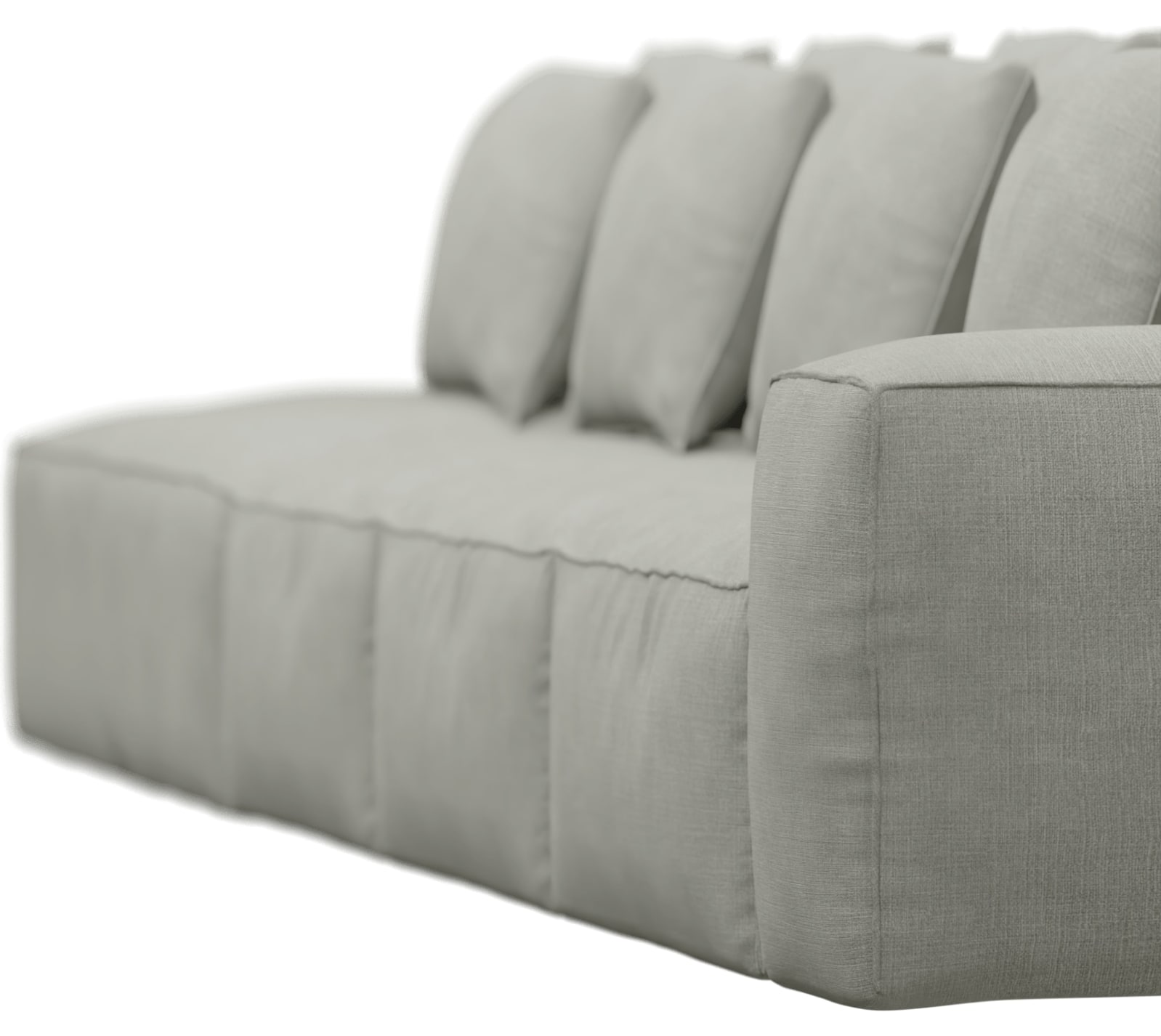 Riley Toorak Pebble Modular Sofa - 1x Arm, 3x Armless, 1x Left Terminal color Toorak Pebble