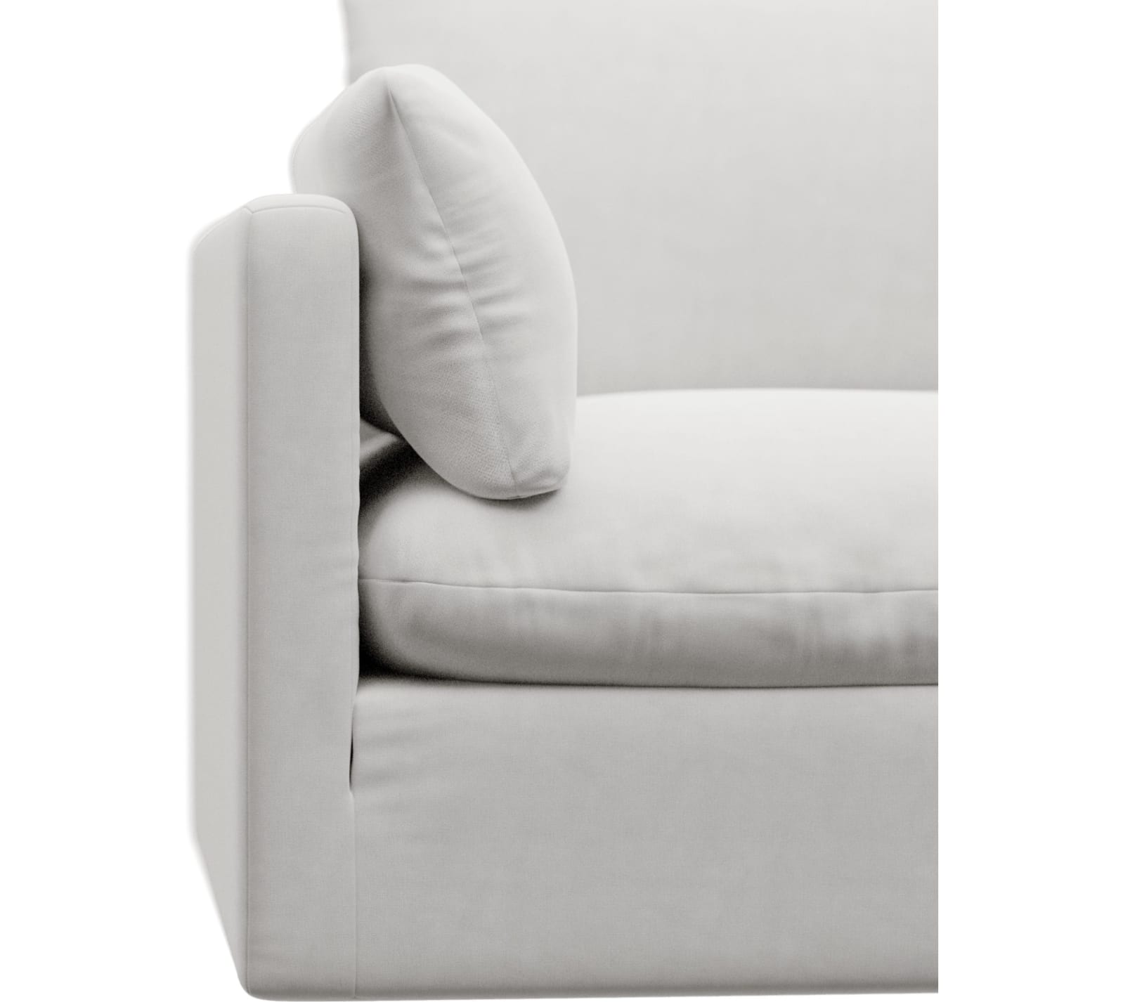 Willow Muse Frost 1 Seat Left Arm Facing Sofa Module color Muse Frost