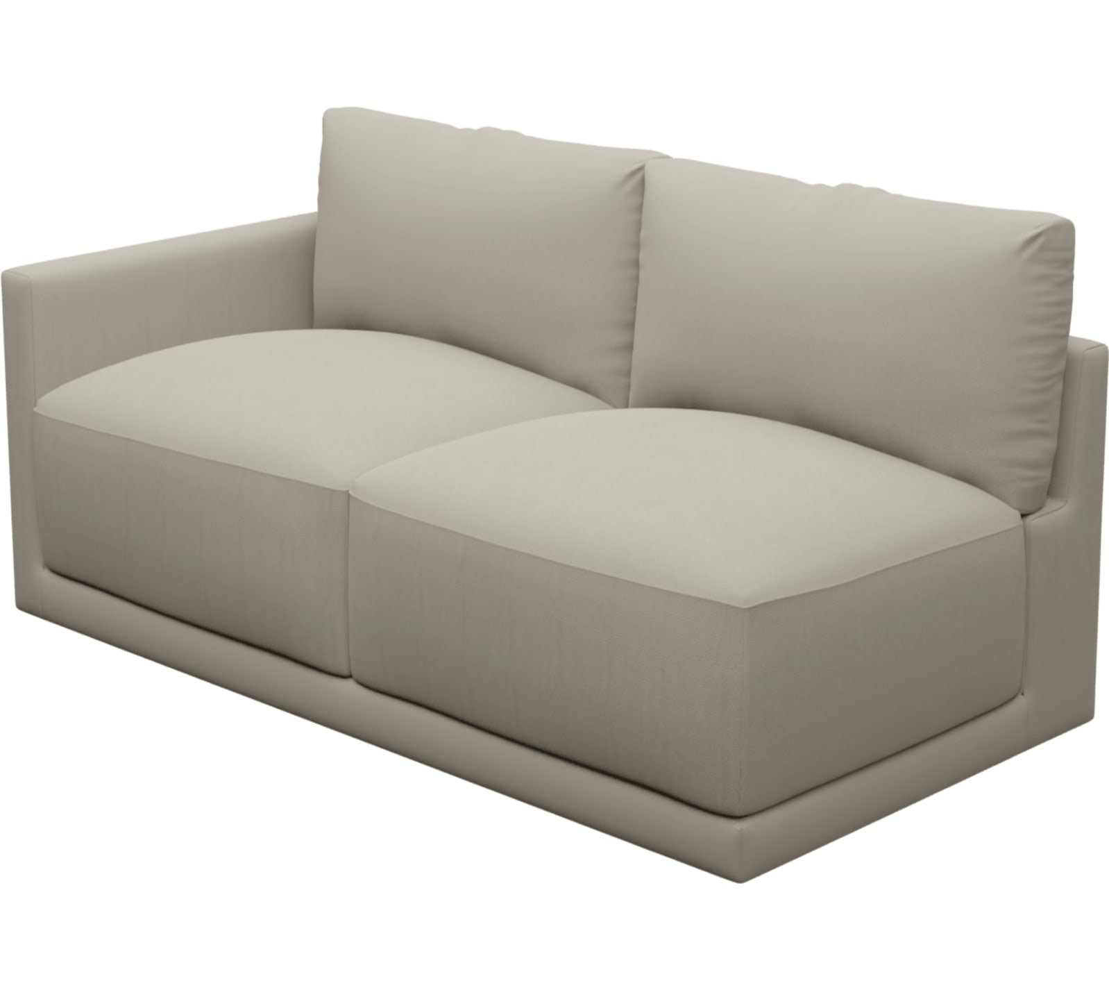Haven Plaza Natural Left Arm Facing 3 Seater Sofa Module color Plaza Natural