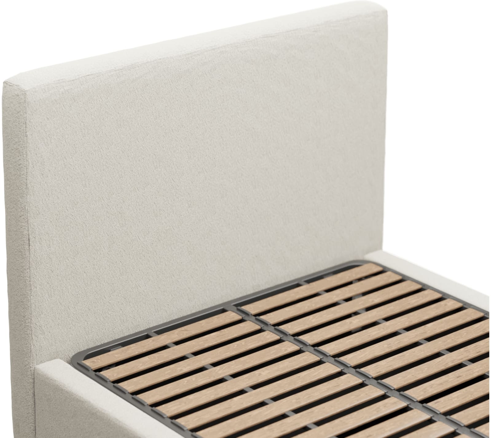 Felix Gas Lift Bed Boucle Ivory color Boucle Ivory