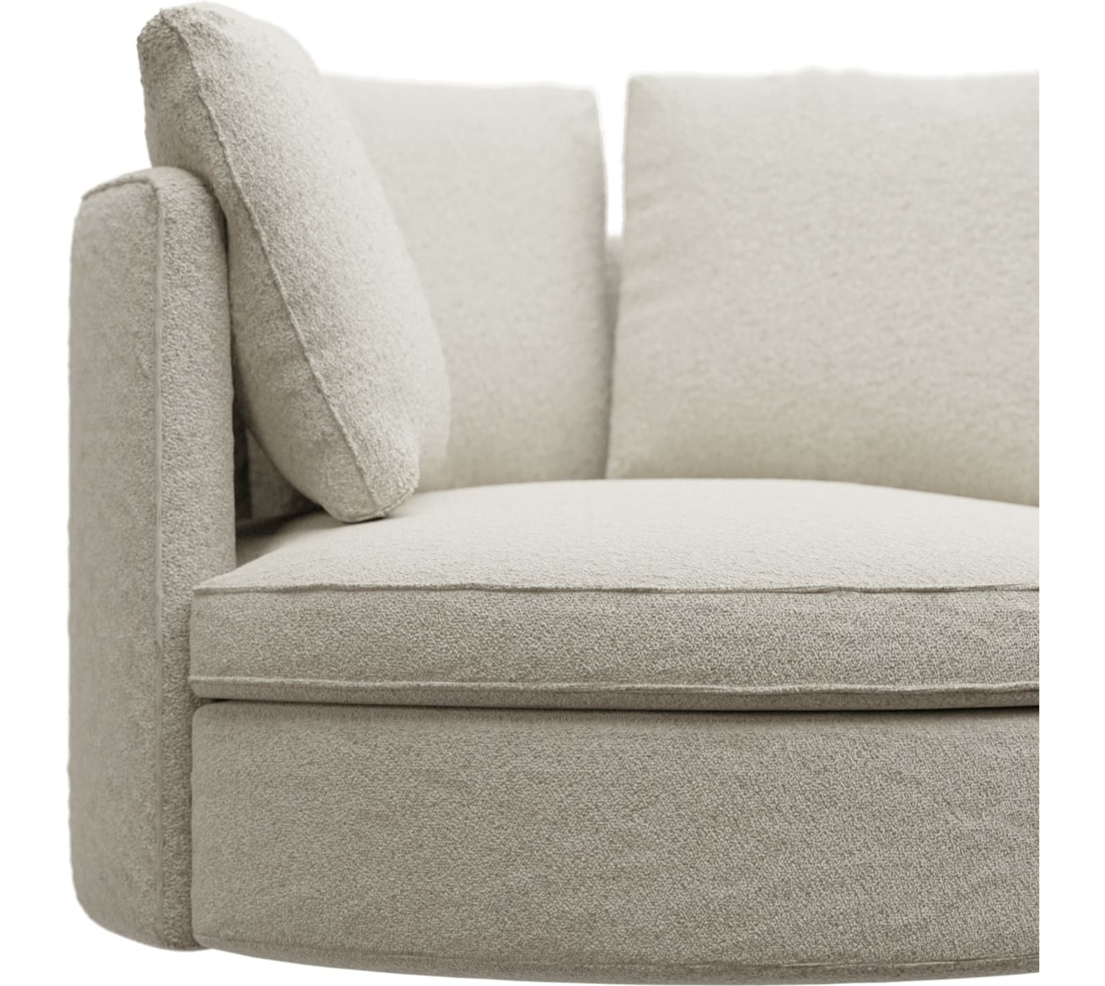 Adore Boucle Ivory Swivel Chair color Boucle Ivory