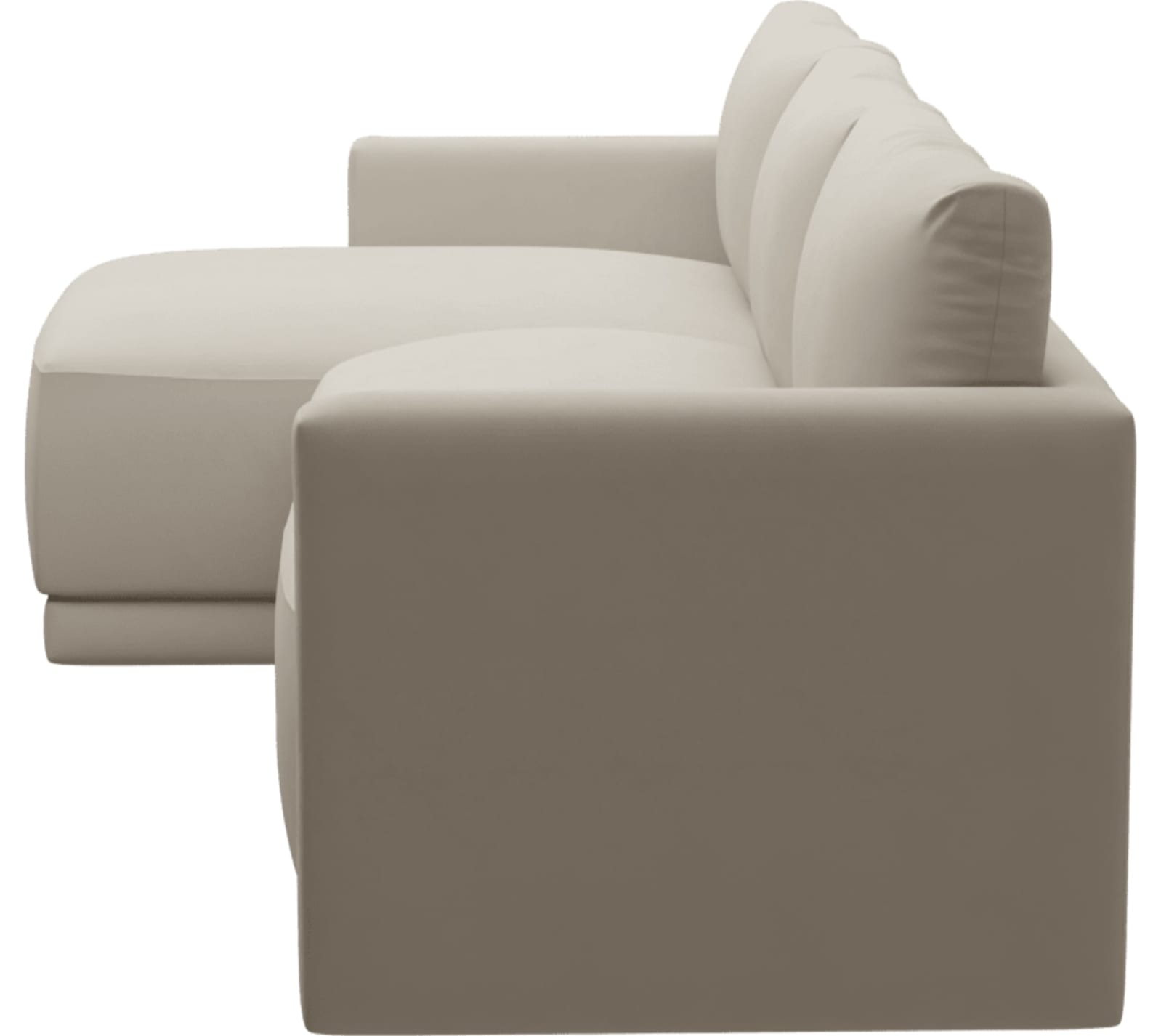 Haven Isla Sea Pearl Chaise Sofa - 3 Seater color Isla Sea Pearl