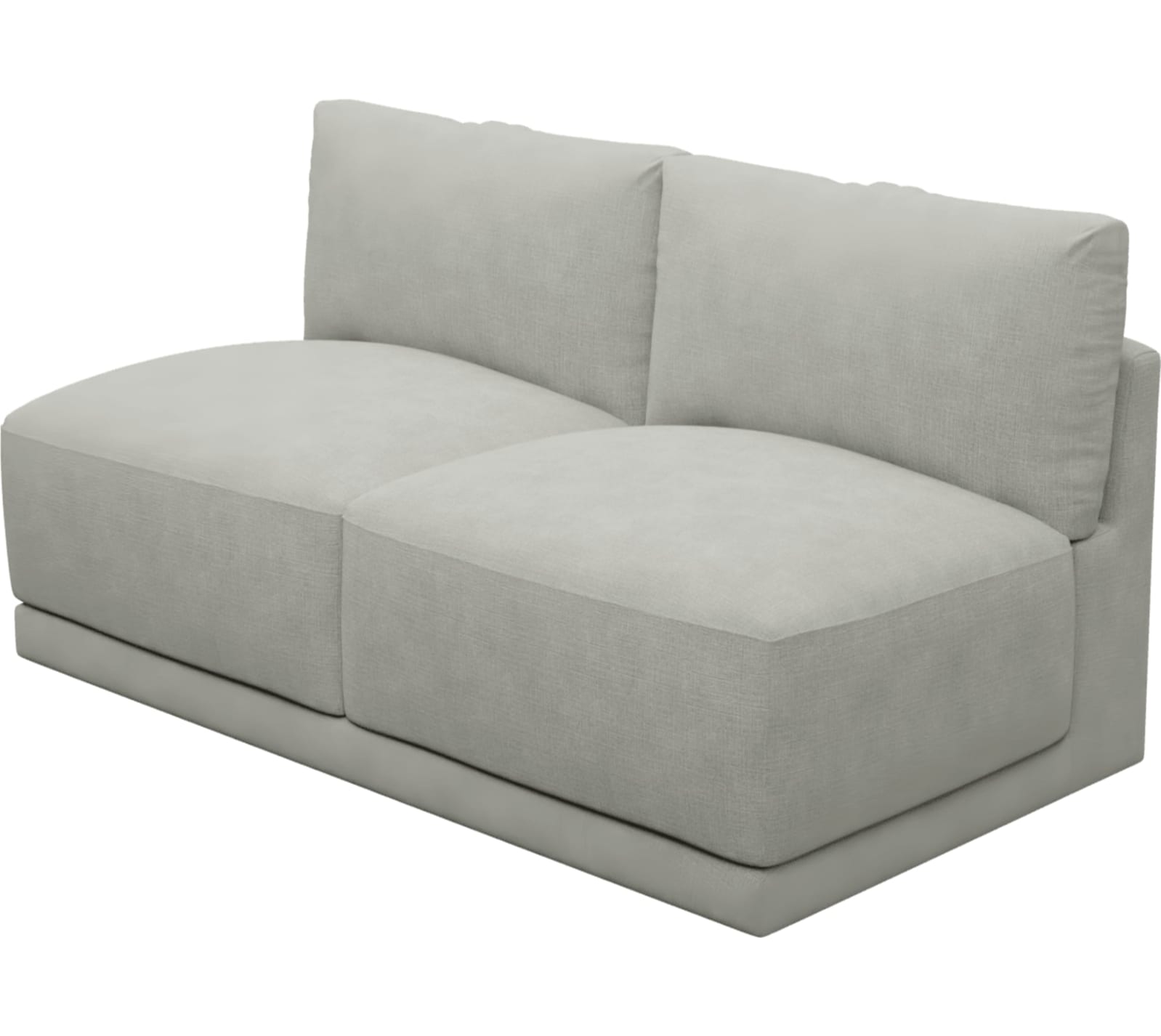Haven Toorak Pebble 2 Seater Armless Sofa Module color Toorak Pebble