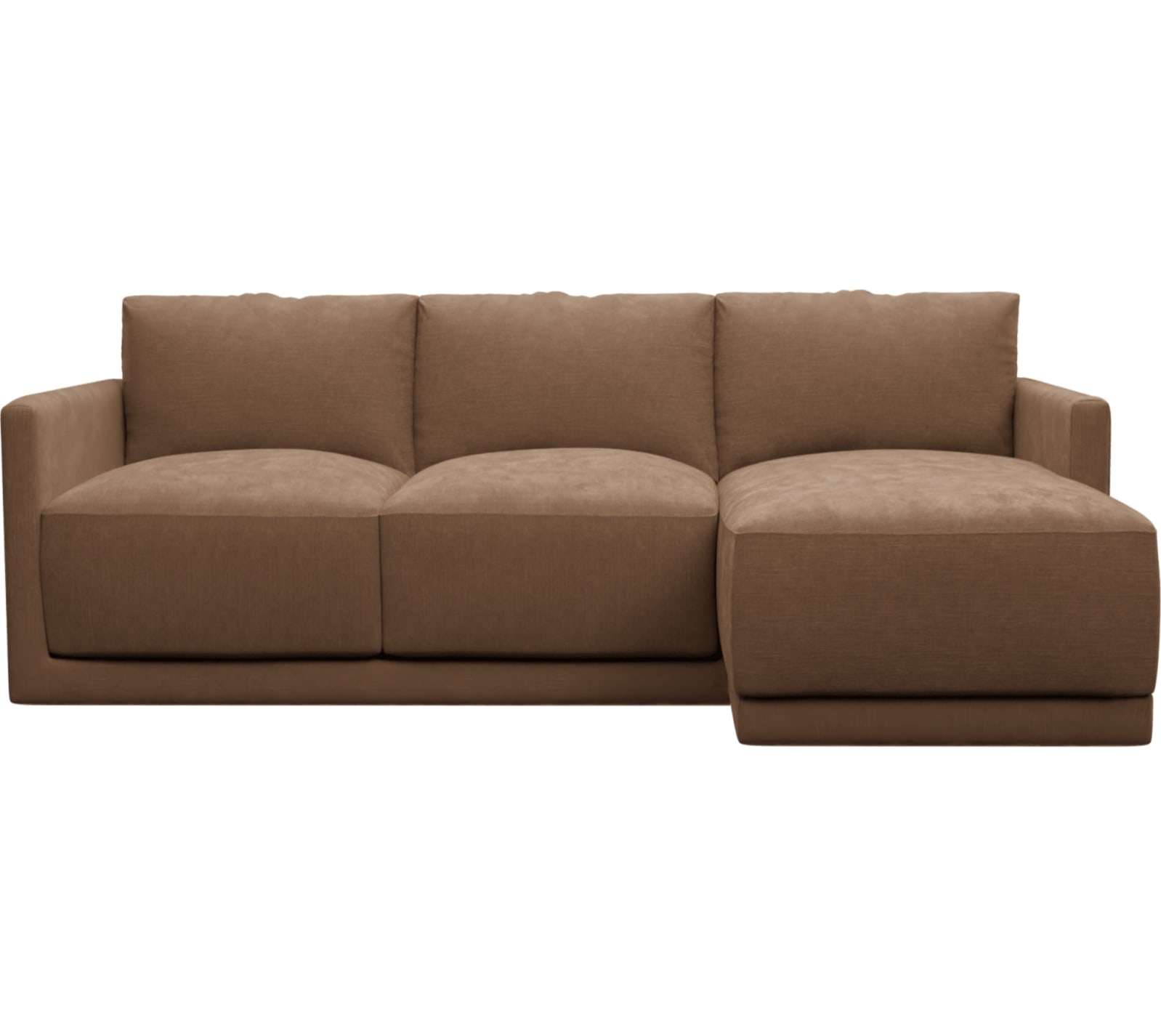 Haven Tribute Chestnut Chaise Sofa - 3 Seater color Tribute Chestnut