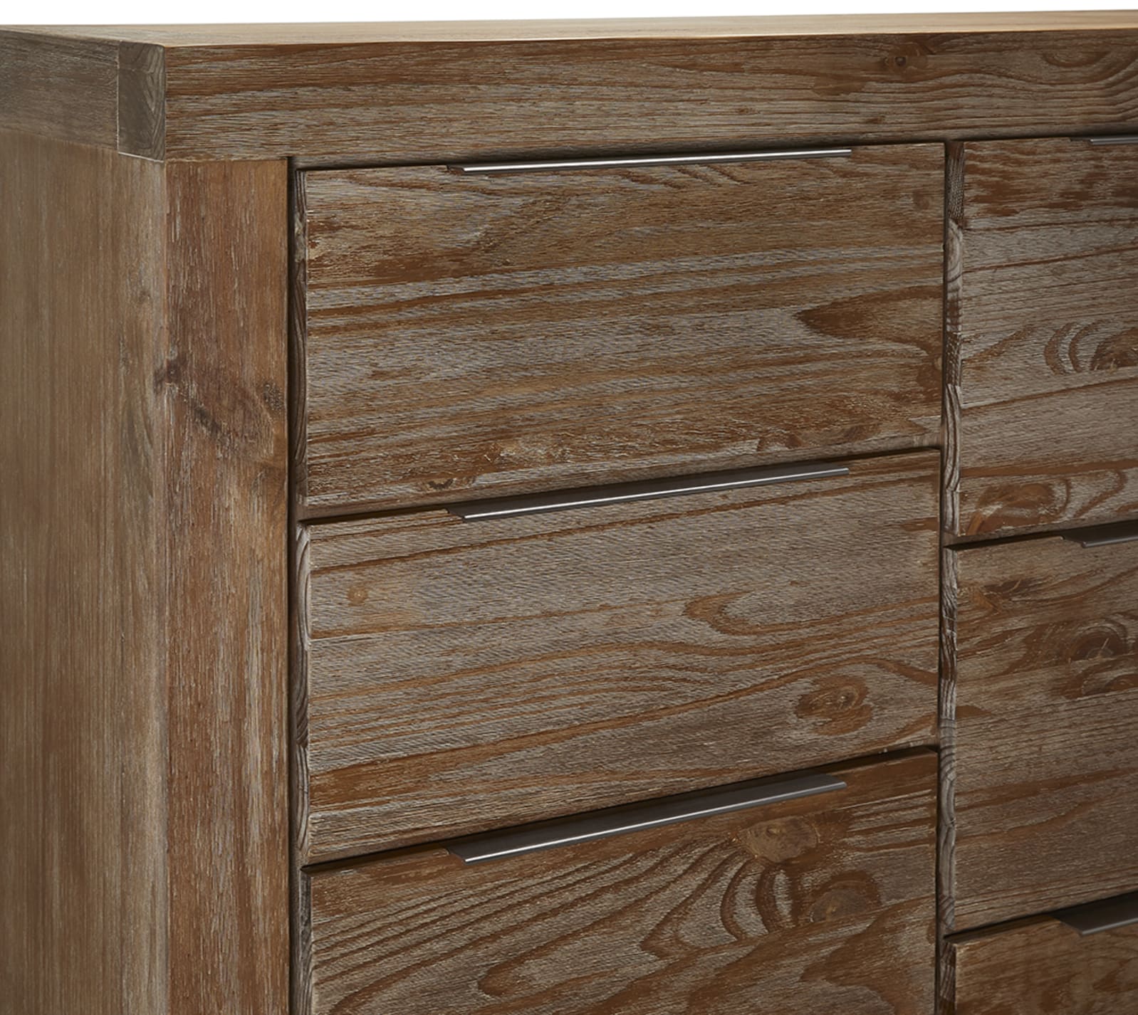Hobart Tallboy Brushed - 7 Drawer color Rustic Brown