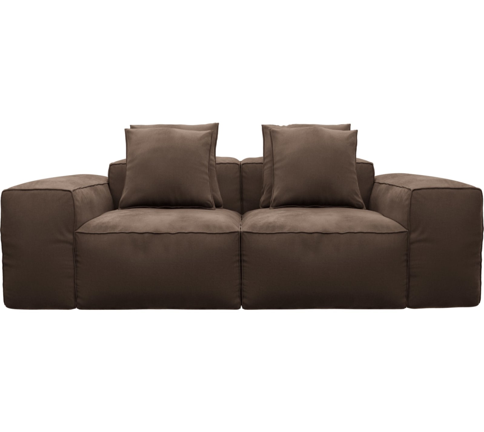 Riley Muse Chocolate Modular Sofa - 2 Seater color Muse Chocolate