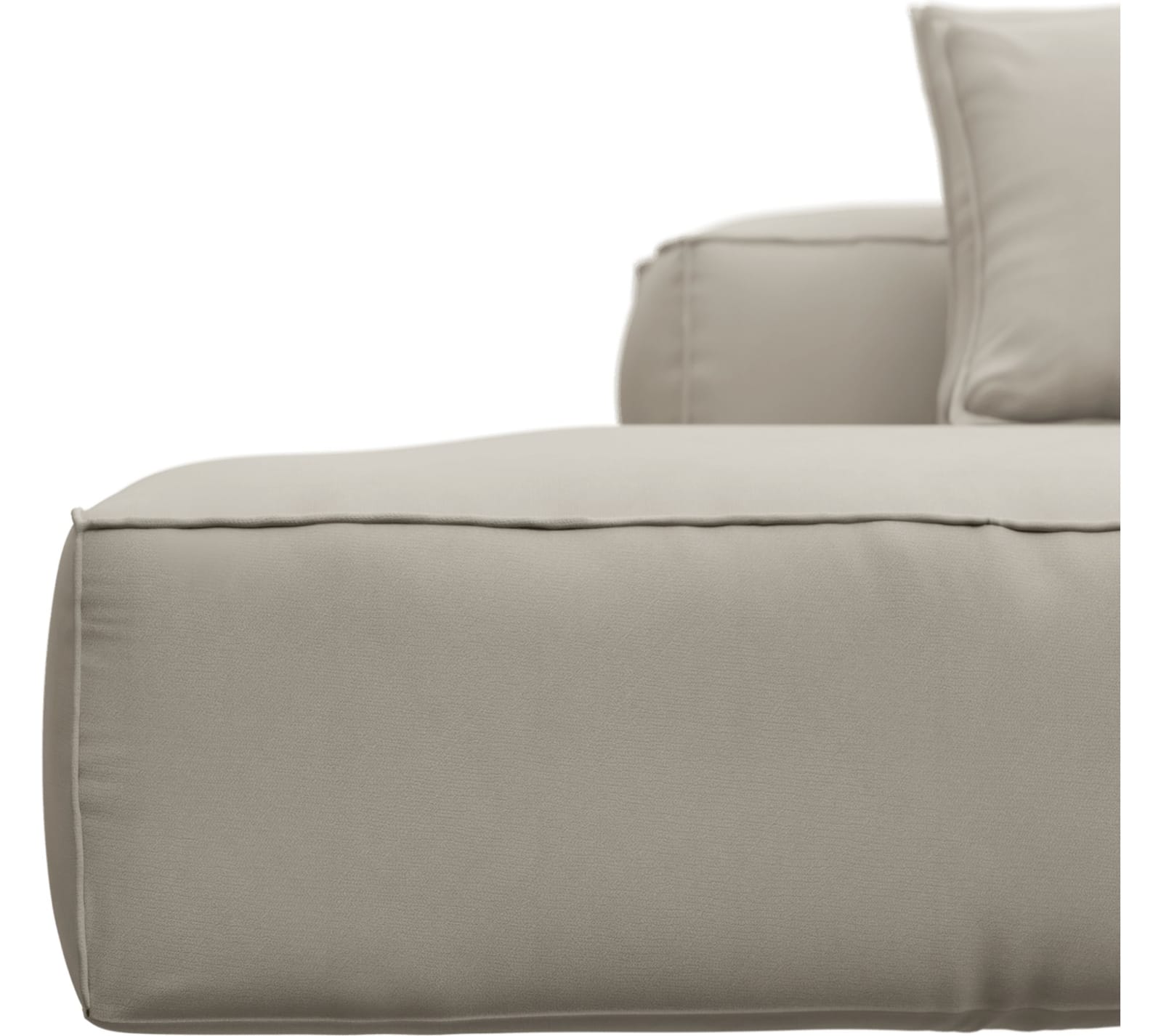 Riley Isla Sea Pearl Modular Sofa - 1x Arm, 3x Armless, 1x Left Terminal color Isla Sea Pearl
