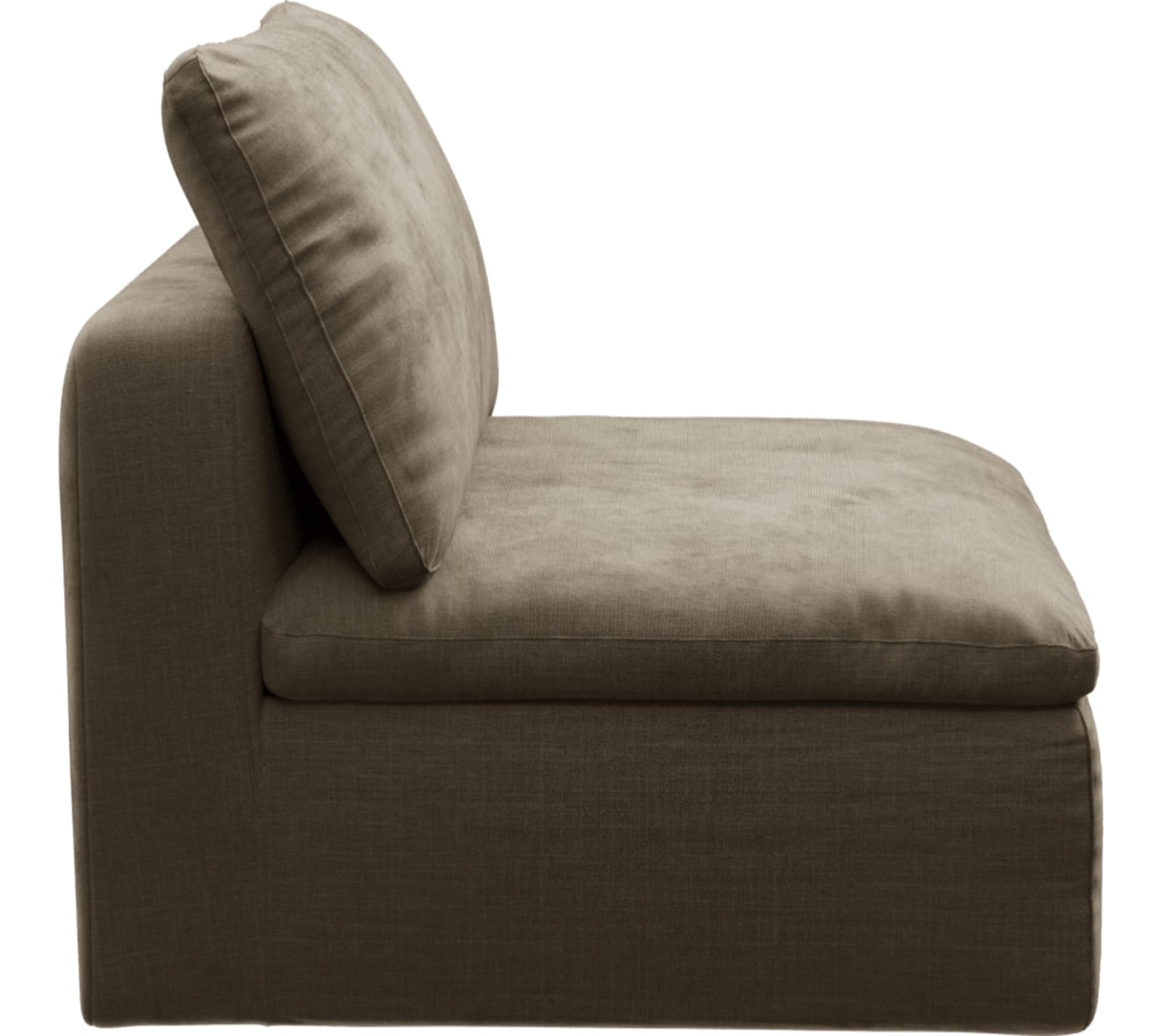 Cloud Deep Armless Module Tribute Walnut color Tribute Walnut