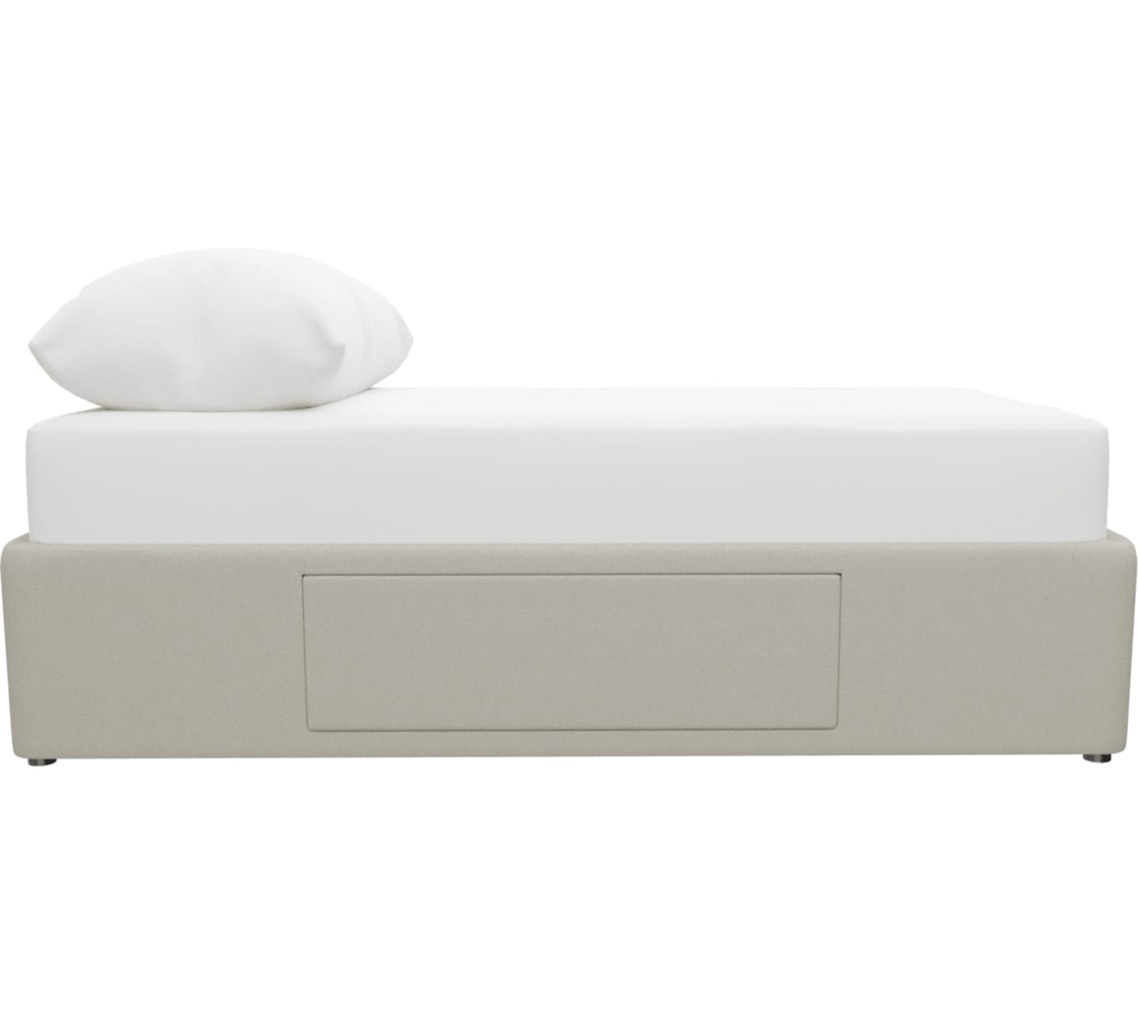 Zenith Kids 1 Storage Drawer Bed Base View Cream color View Cream