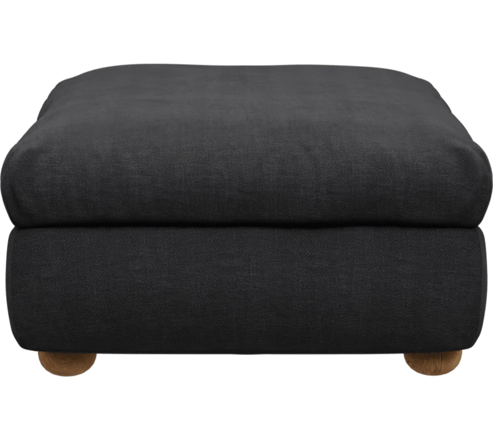 Tully Plaza Flint Grey Ottoman color Plaza Flint Grey