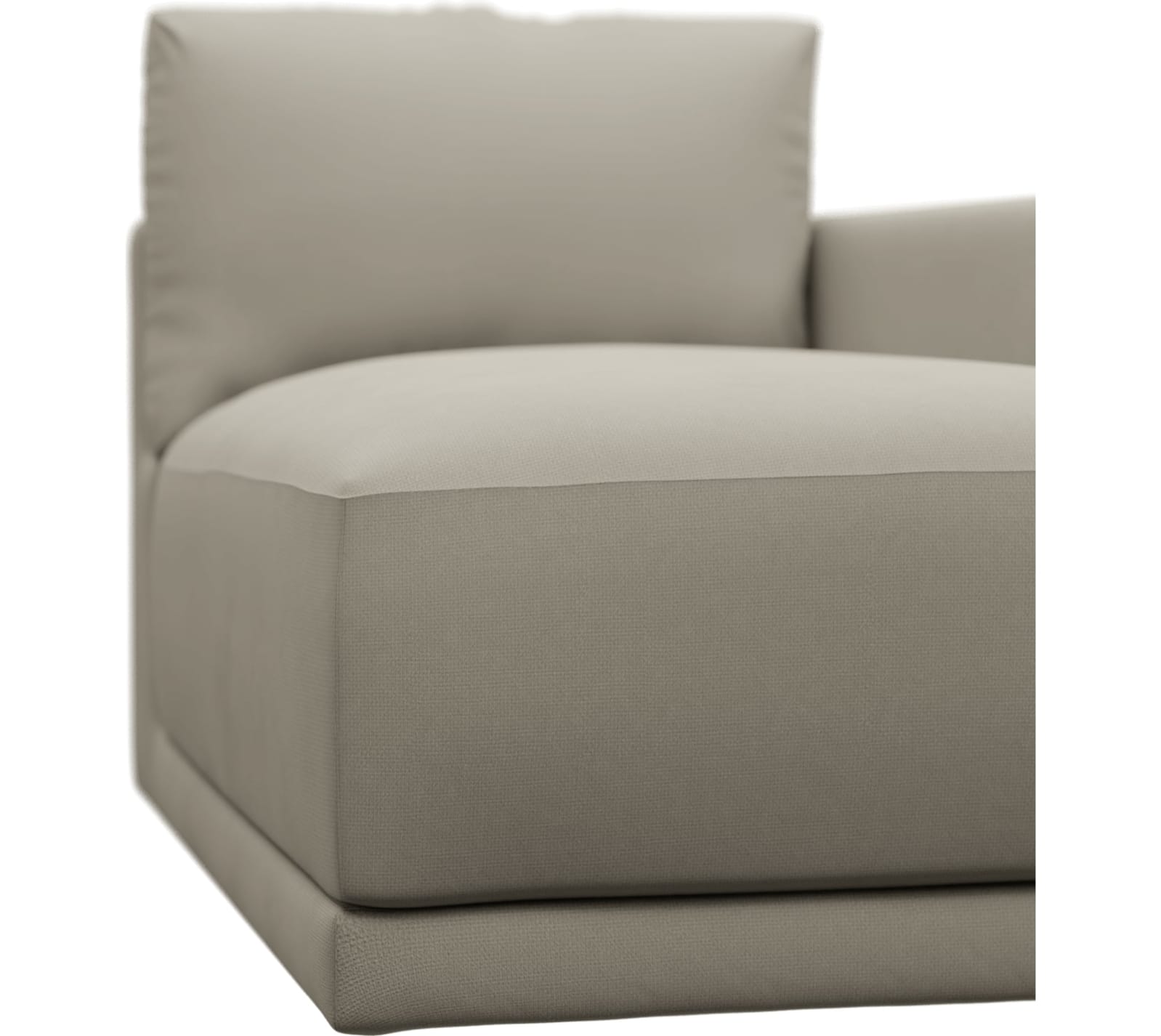 Haven Plaza Natural Right Arm Facing Chaise Module color Plaza Natural