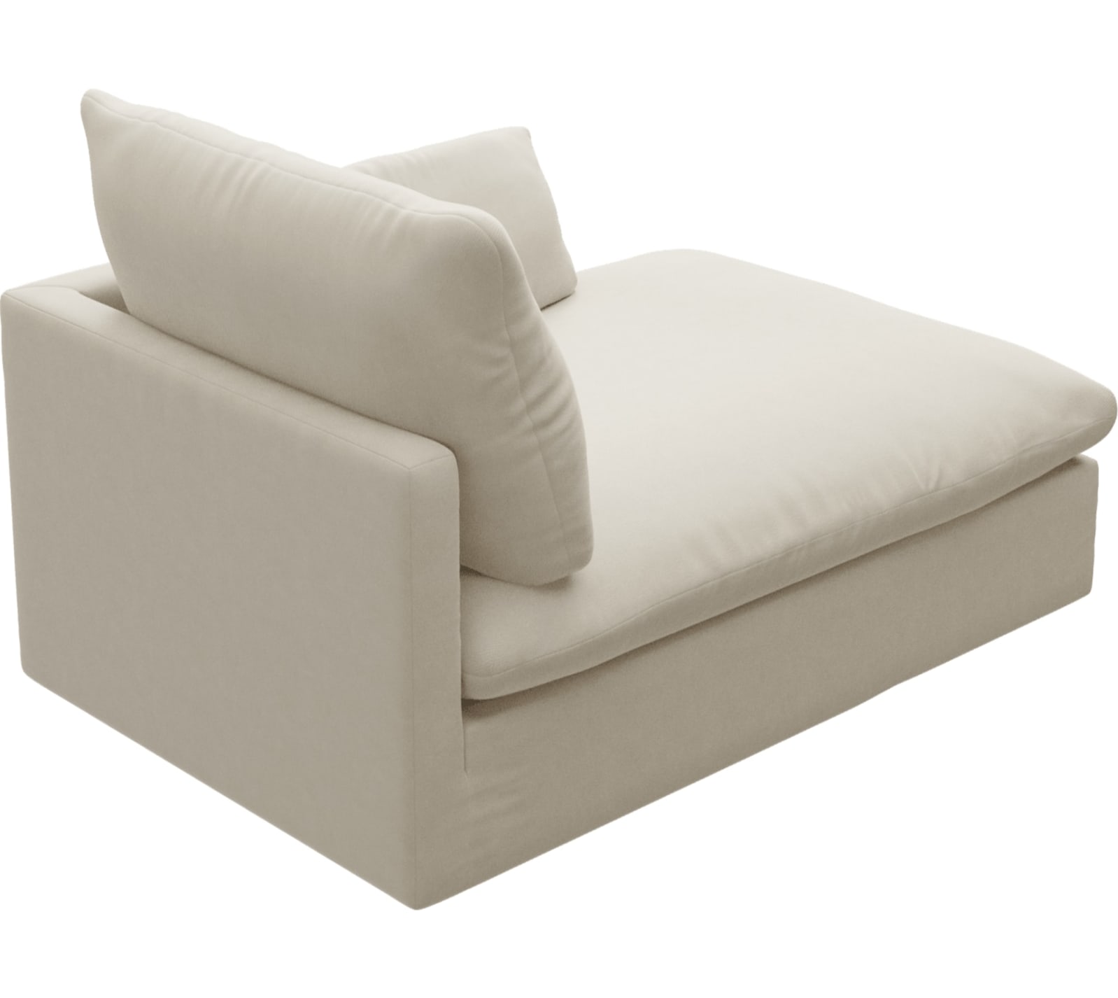 Willow Alpine Mist Chaise Right Arm Facing Sofa Module color Alpine Mist