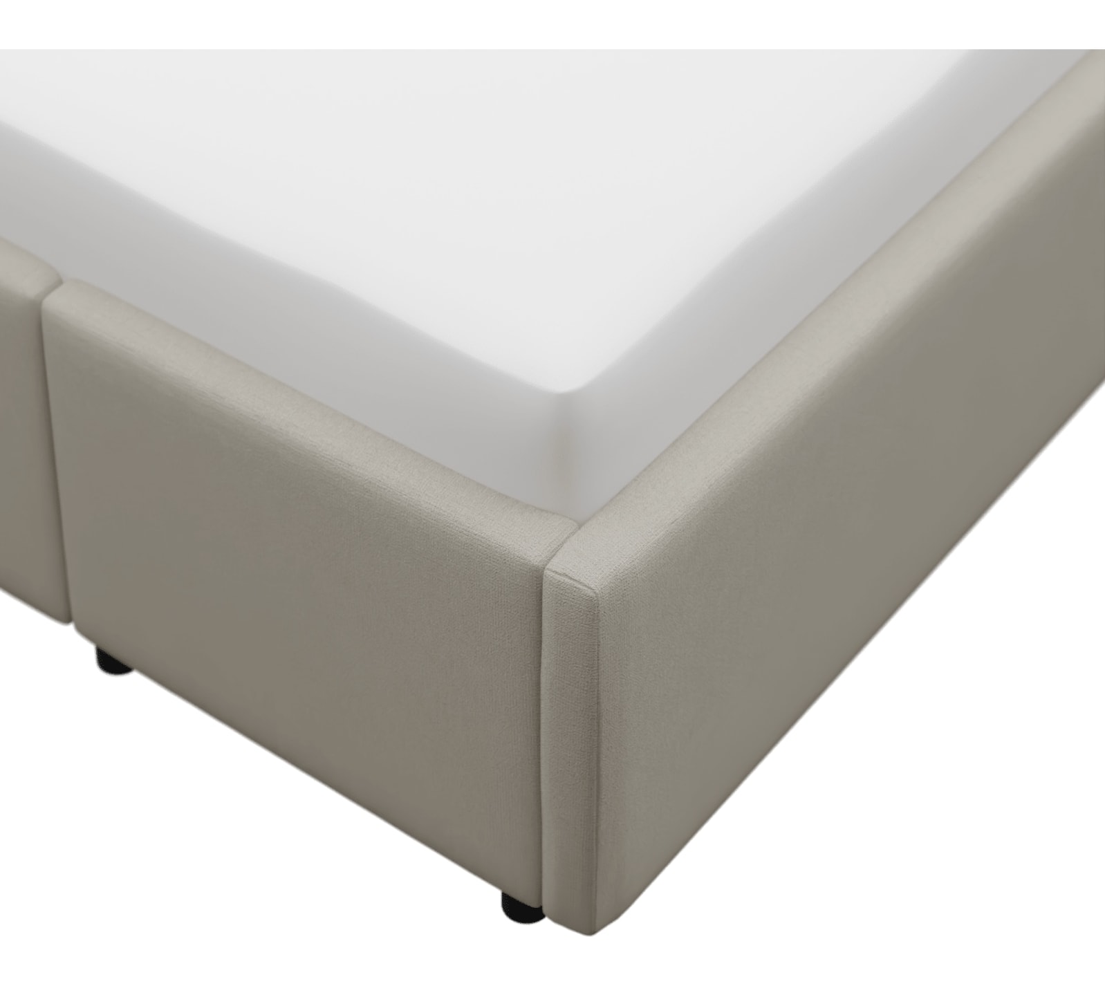 Aria Drawer Bed View Cream color View Cream