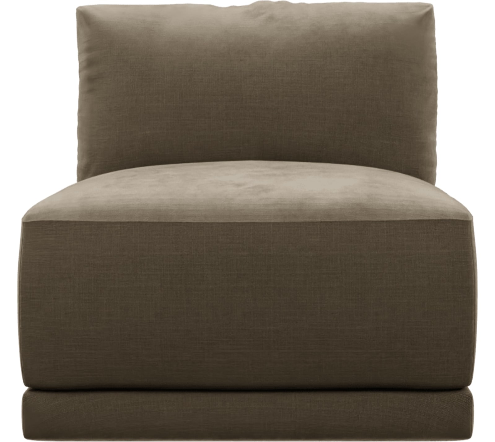 Haven Tribute Walnut Armless Sofa Chair Module color Tribute Walnut