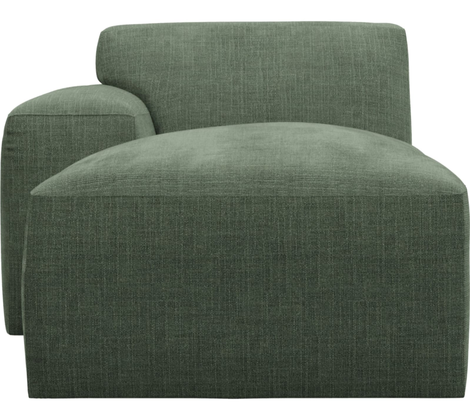 Copenhagen Tribute Dark Jade Left Arm Facing Chaise Module color Tribute Dark Jade