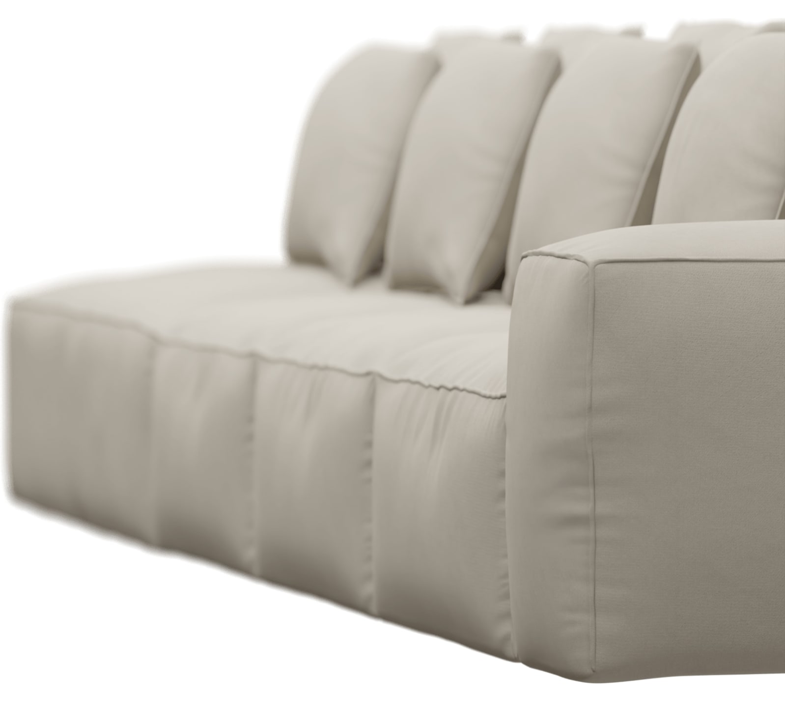 Riley Isla Sea Pearl Modular Sofa - 1x Arm, 3x Armless, 1x Left Terminal color Isla Sea Pearl