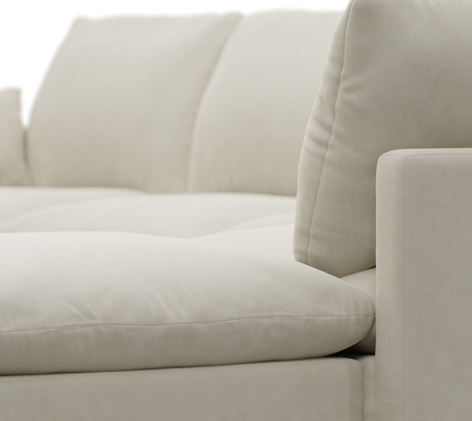 Willow Muse Flax Modular Sofa - 6 Seater RAF Terminal color Muse Flax