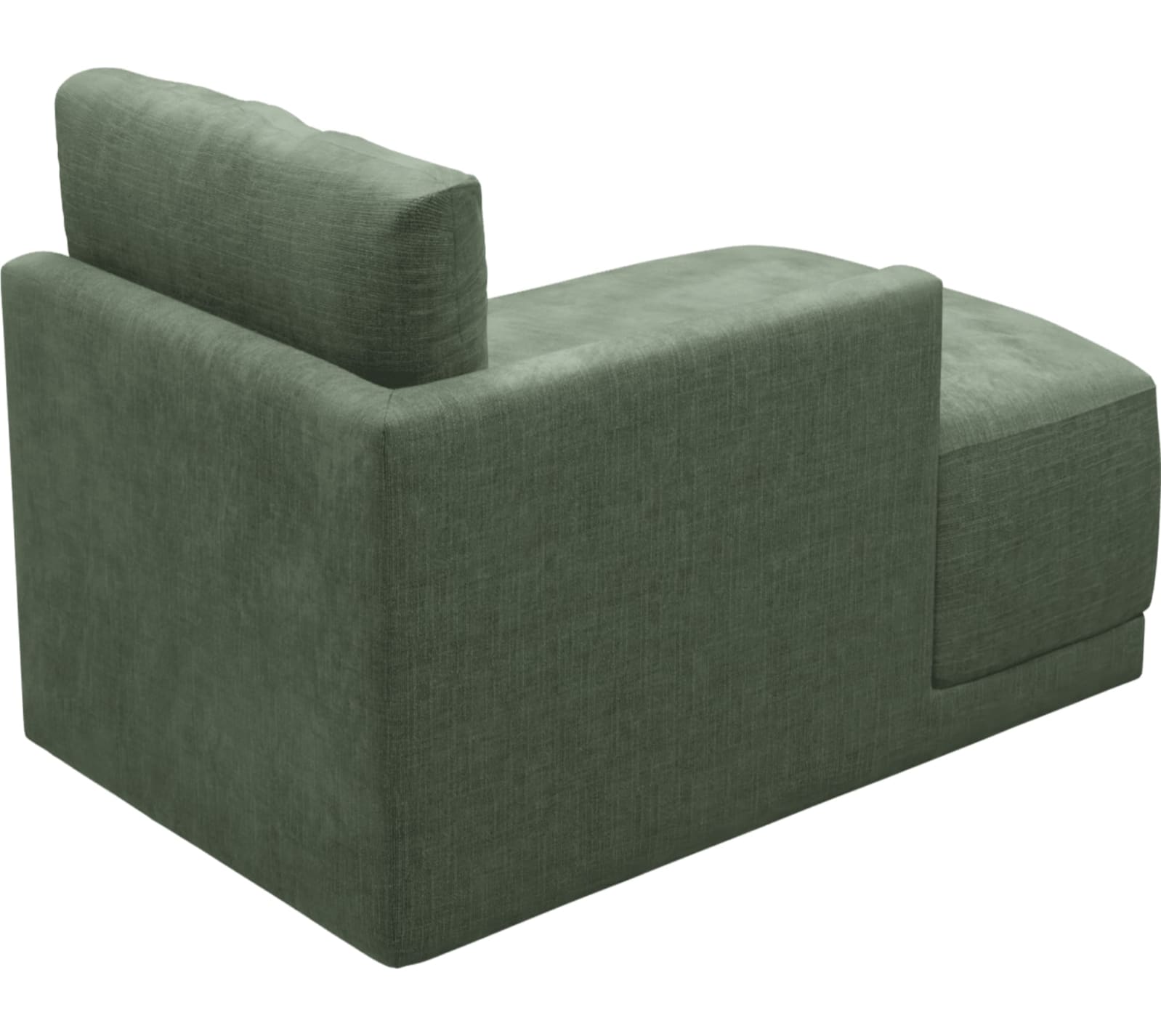 Haven Tribute Dark Jade Left Arm Facing Chaise Module color Tribute Dark Jade