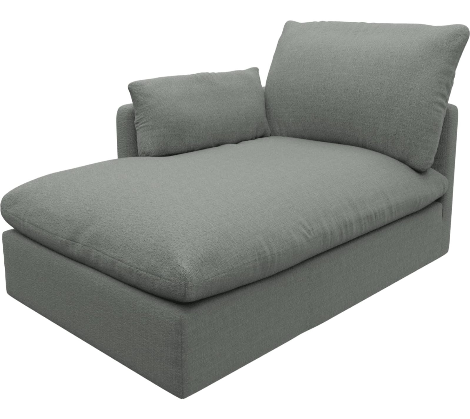 Willow Tribute Storm Chaise Left Arm Facing Sofa Module color Tribute Storm