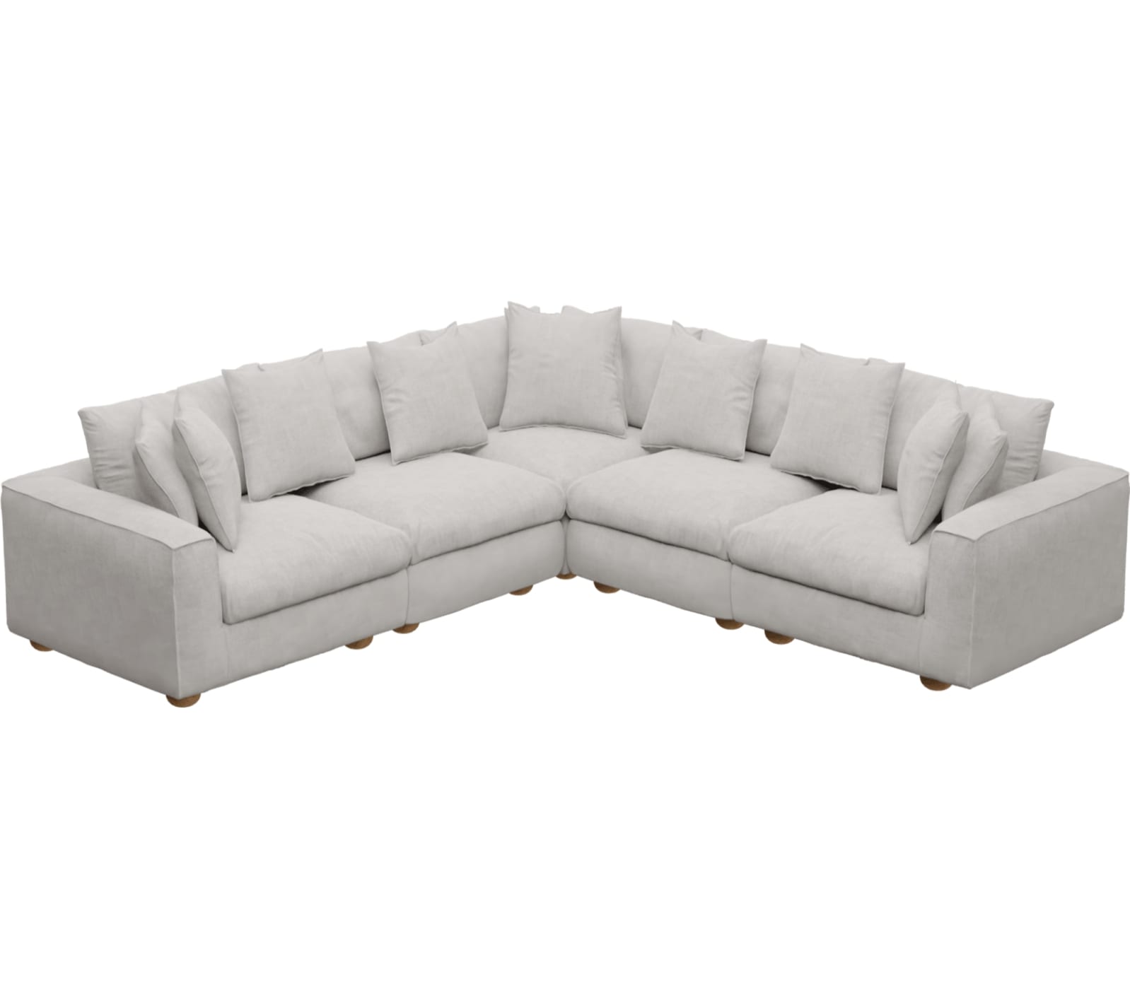 Tully Avon Mineral Modular Sofa - 5 Piece color Avon Mineral