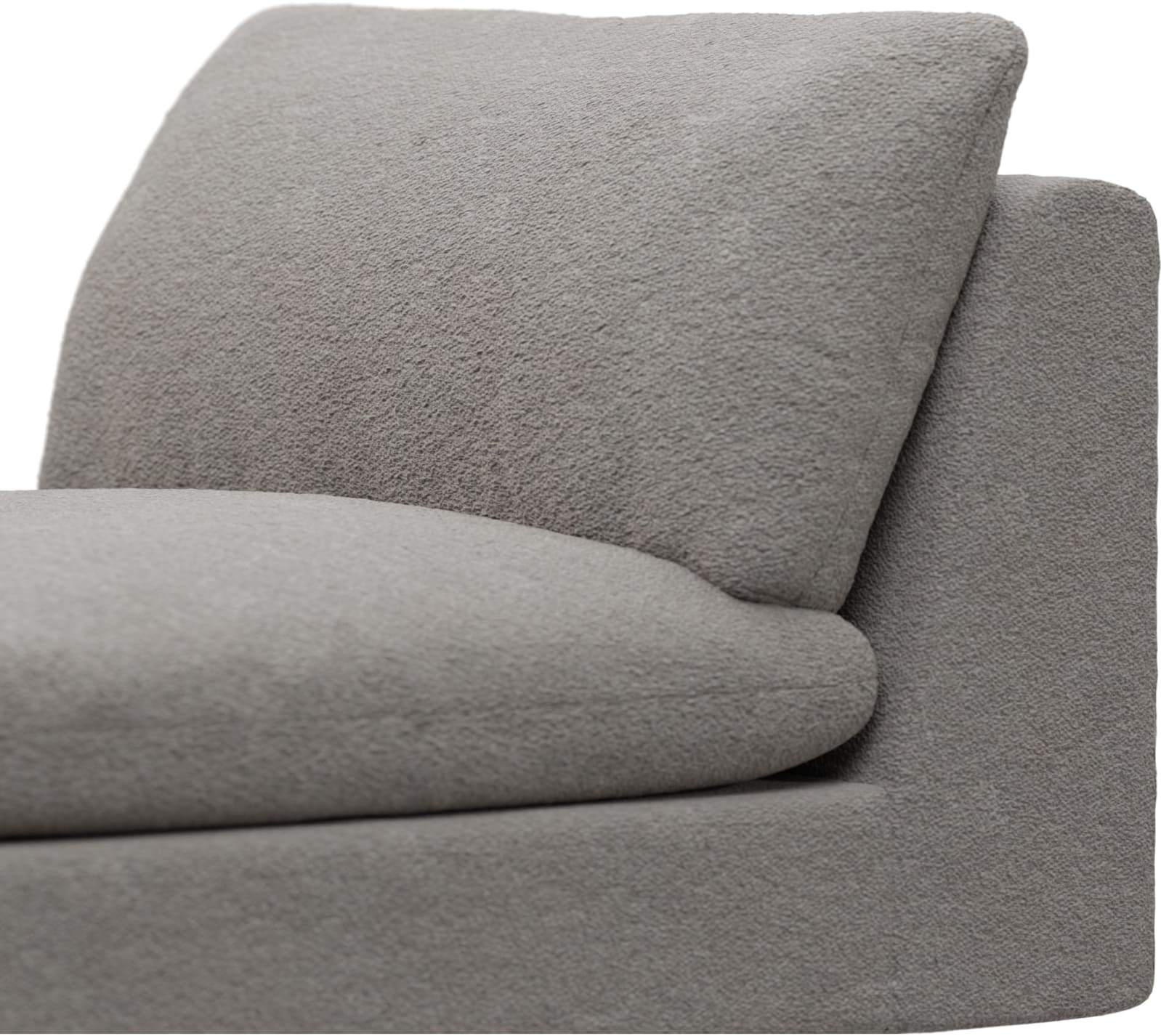 Ludlow Boucle Pumice Armless Sofa Chair Module color Boucle Pumice