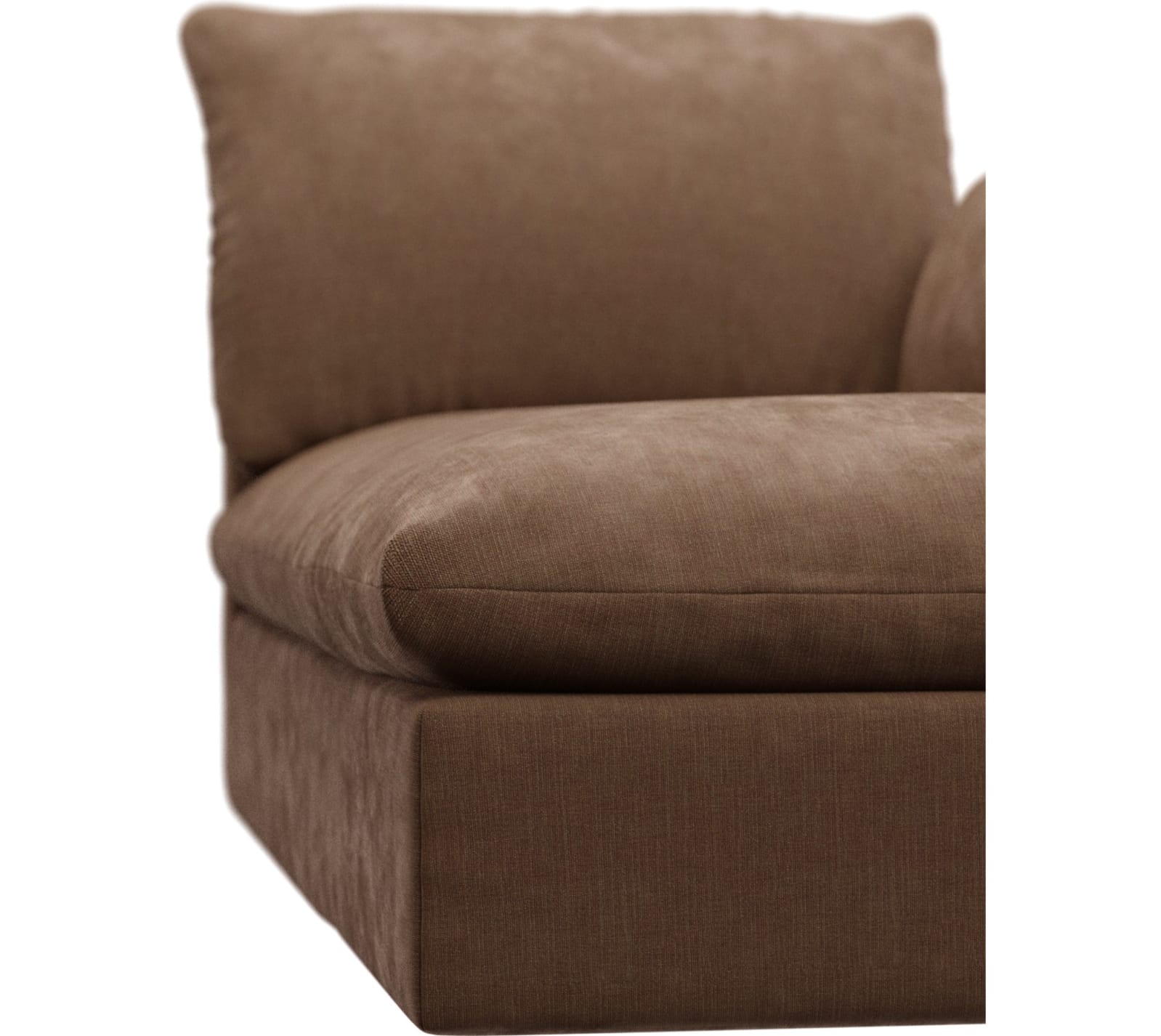 Willow Tribute Chestnut Chaise Right Arm Facing Sofa Module color Tribute Chestnut