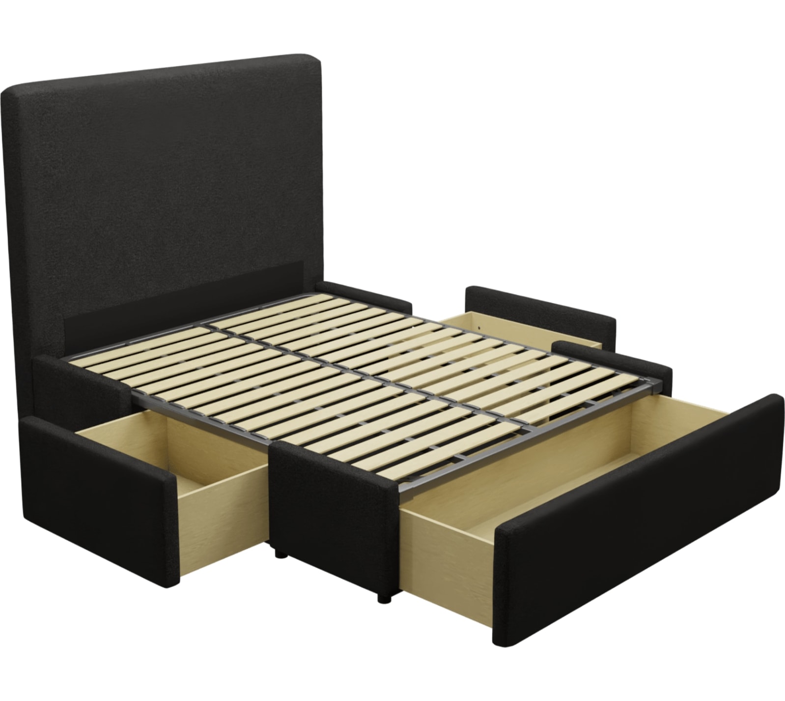 Aria Drawer Bed California Charcoal color California Charcoal