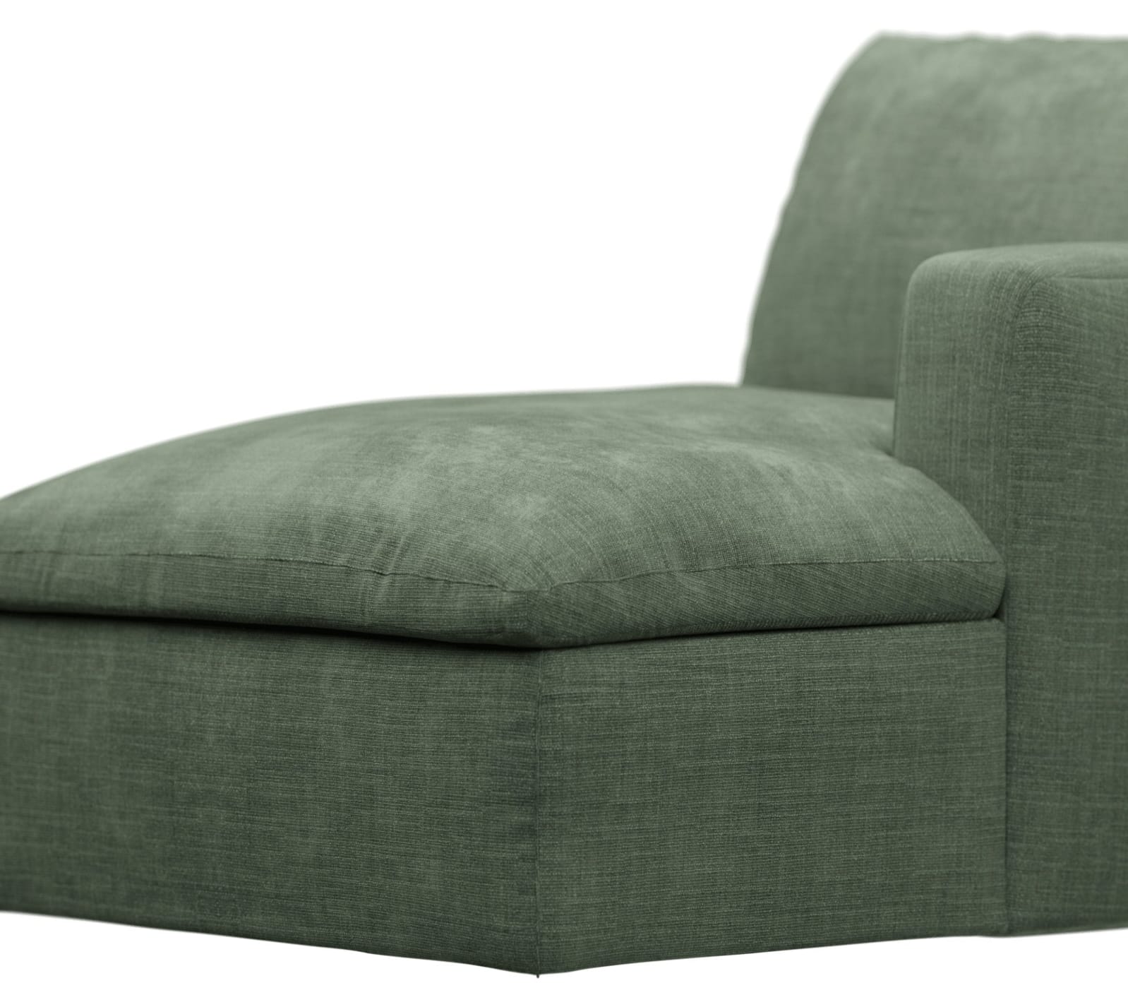 Cloud Deep Chaise Right Module Tribute Dark Jade color Tribute Dark Jade