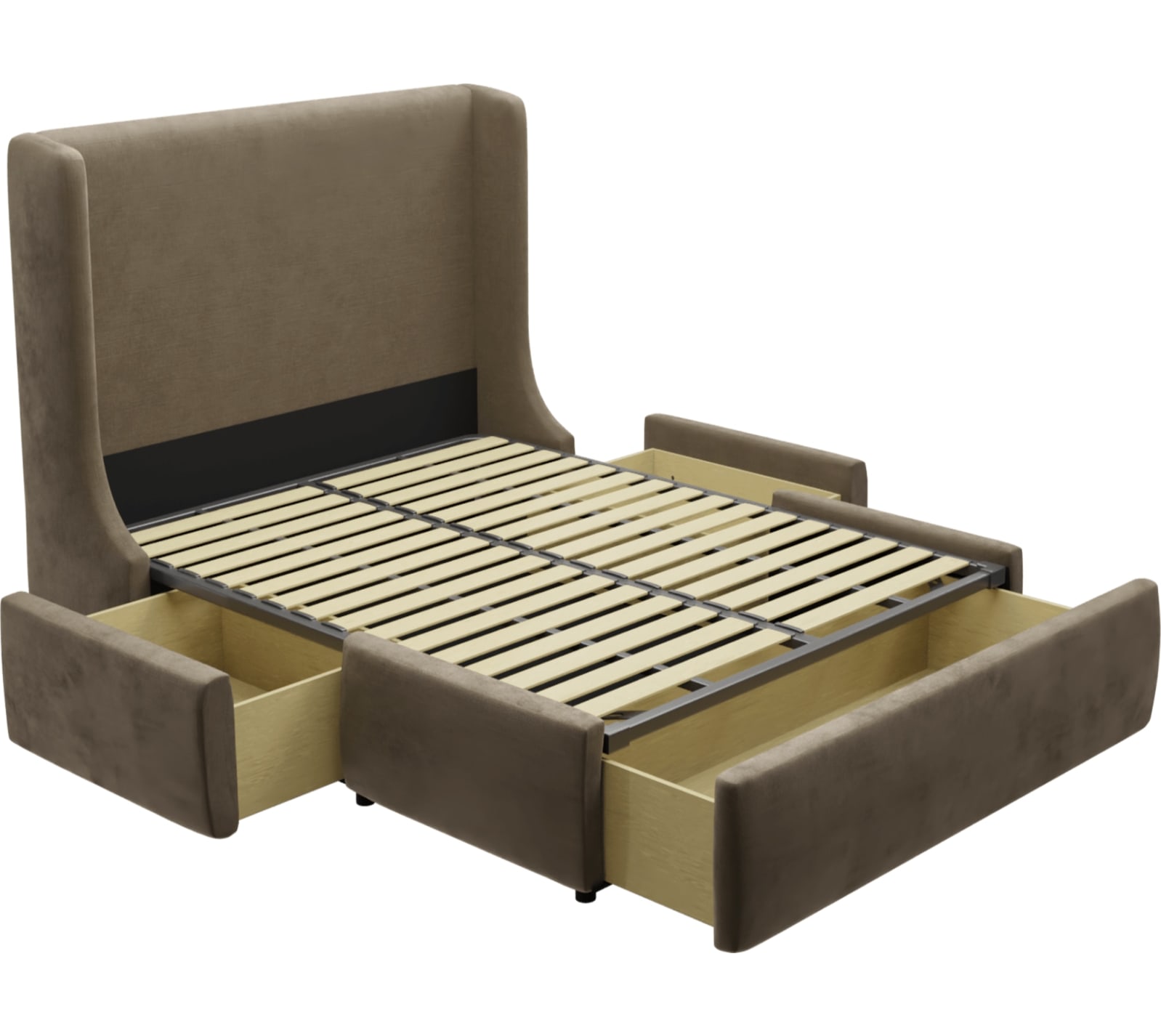 Lucy Drawer Bed Tribute Walnut color Tribute Walnut