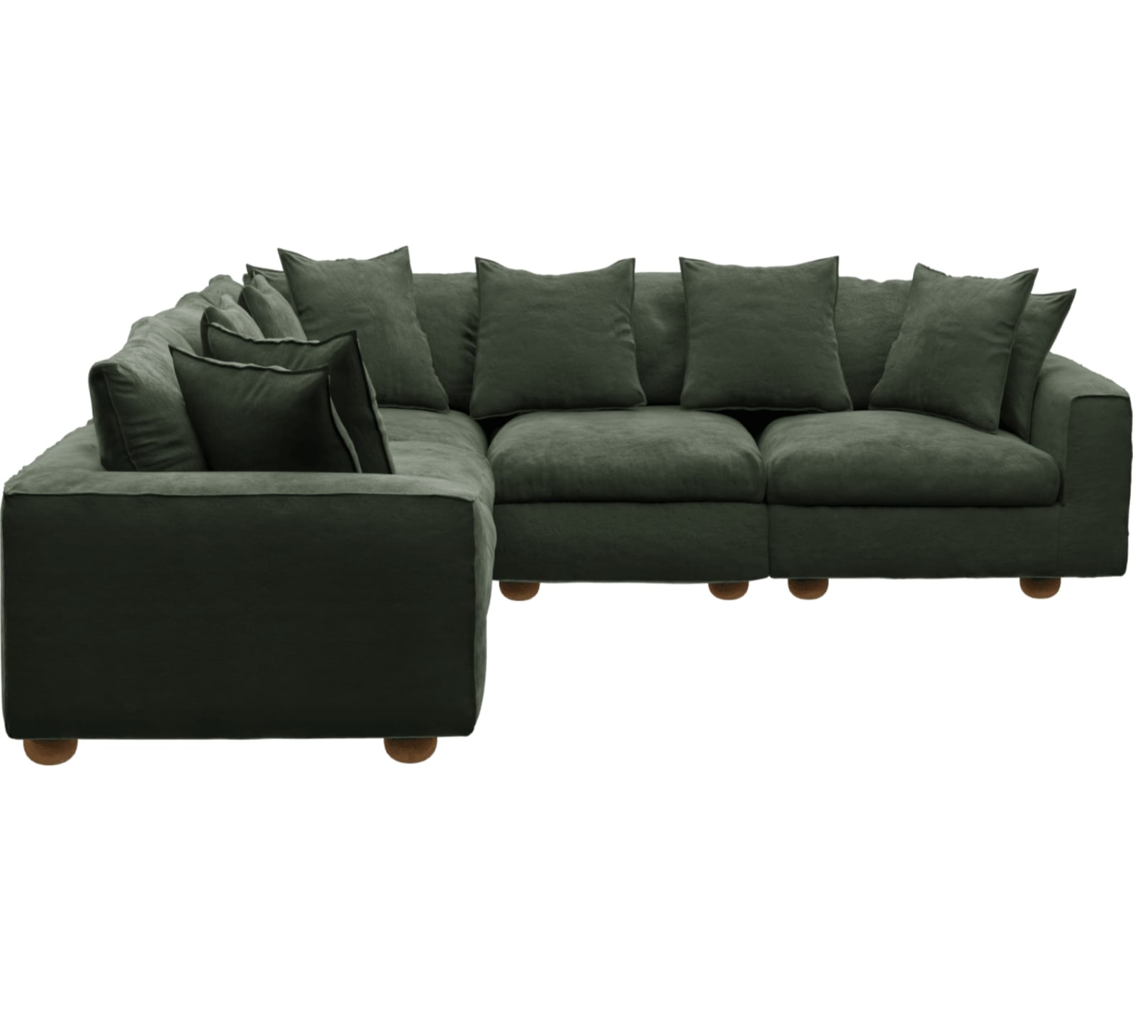 Tully Muse Forest Modular Sofa - 5 Piece color Muse Forest