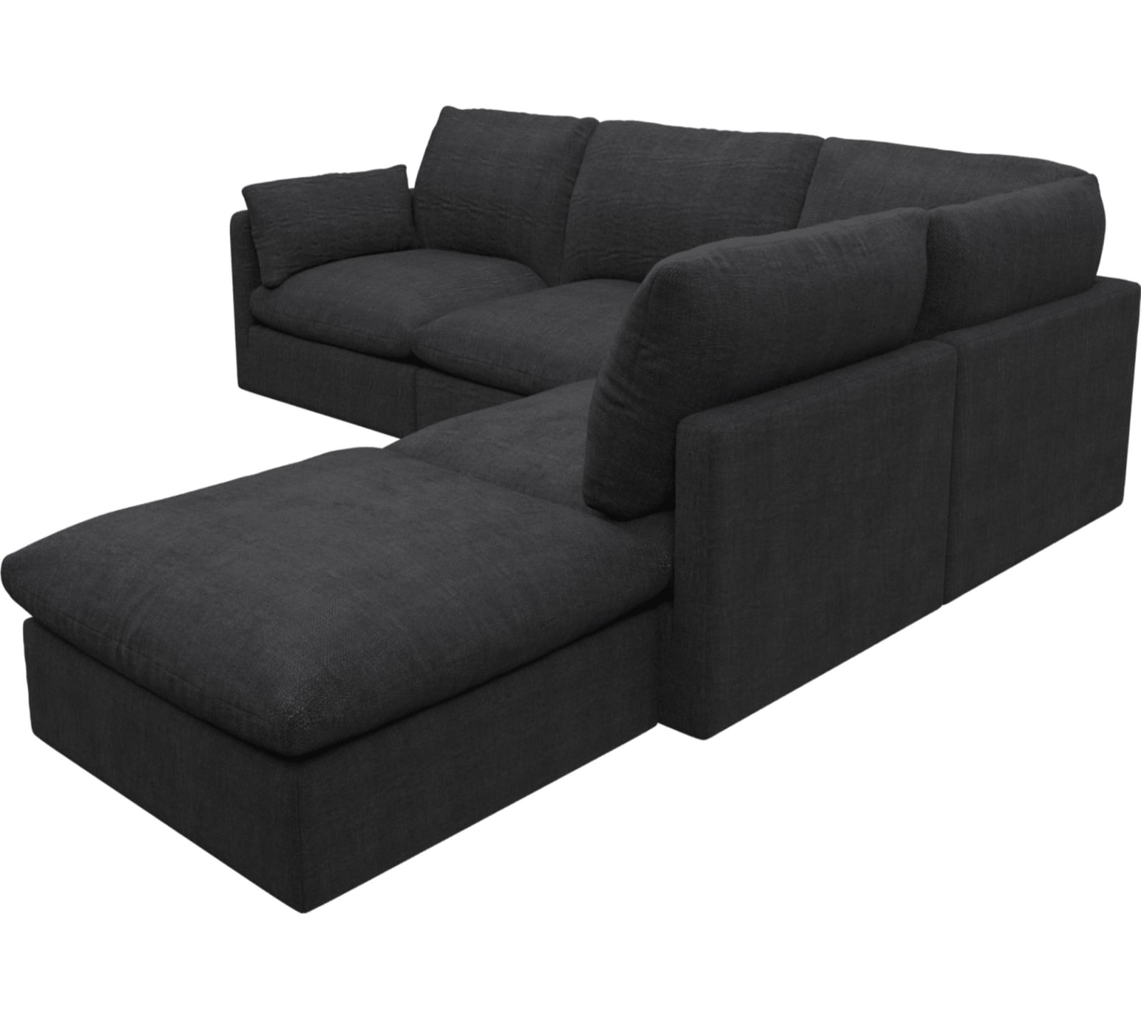 Willow Plaza Flint Grey Modular Sofa - 5 Seater RAF Terminal color Plaza Flint Grey