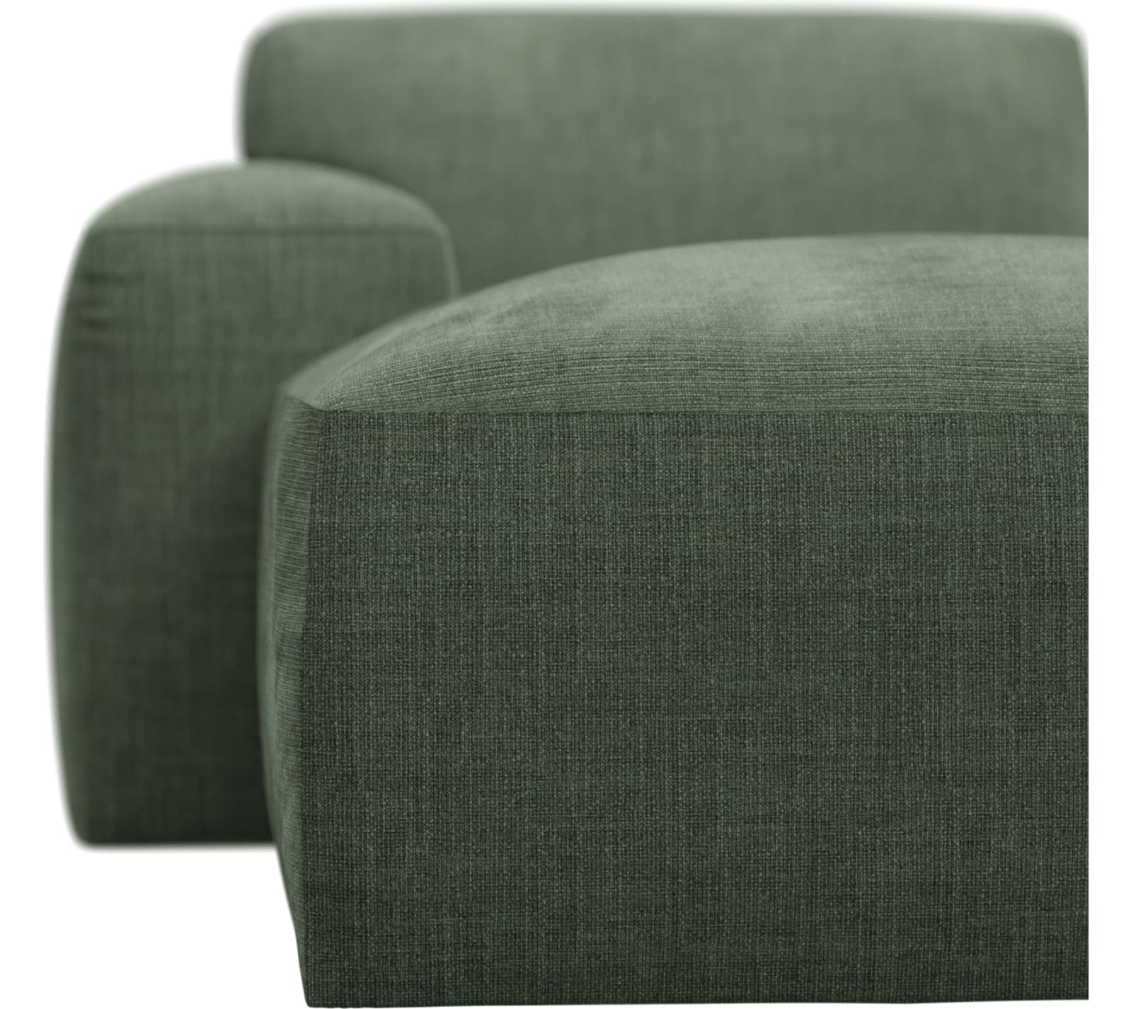 Copenhagen Tribute Dark Jade Left Arm Facing Chaise Module color Tribute Dark Jade