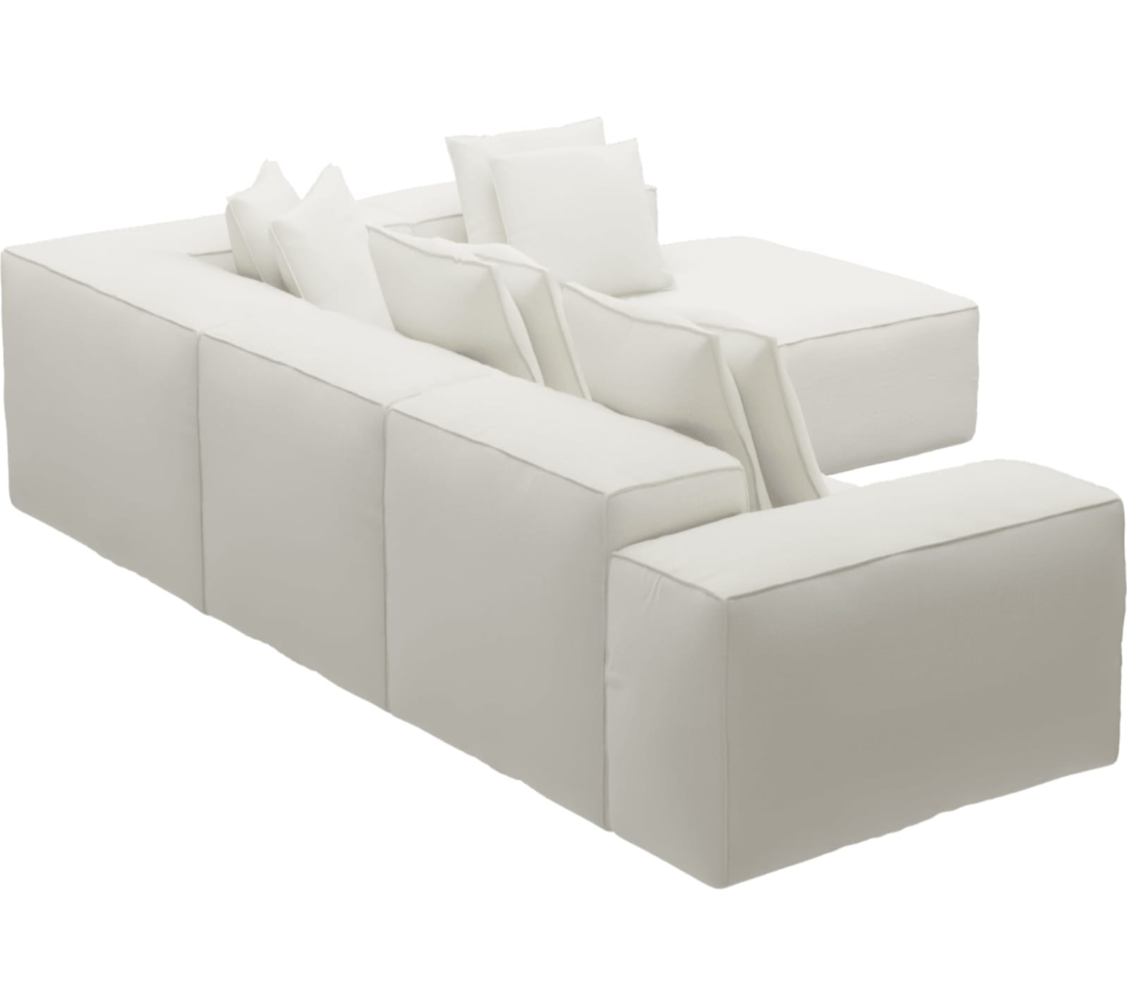 Riley Tribute Shell Modular Sofa - Arm, 2x Armless, Corner, Right Terminal color Tribute Shell
