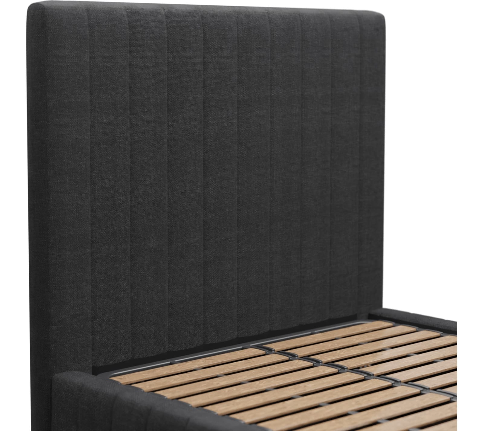 Brentwood Gas Lift Bed Plaza Flint Grey color Plaza Flint Grey