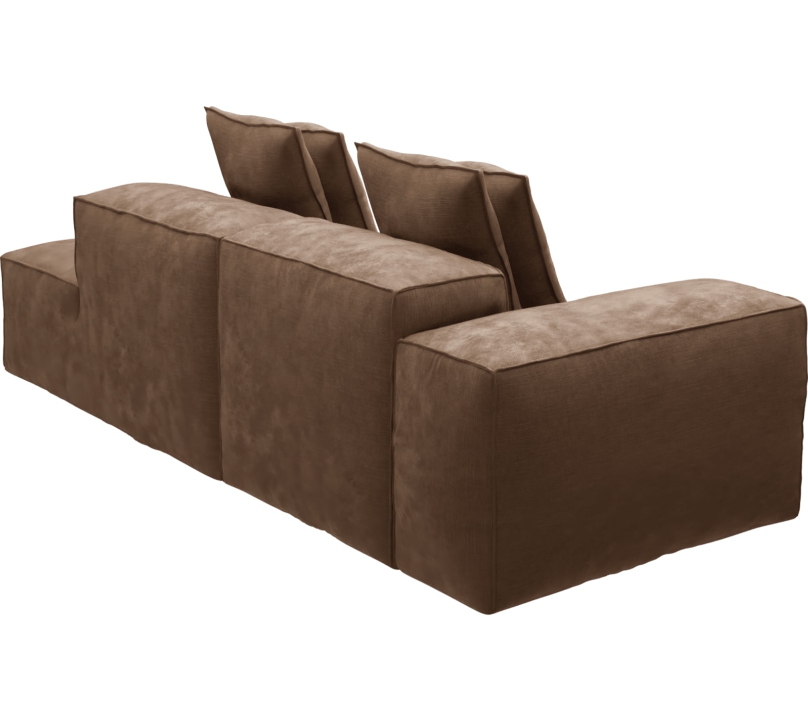 Riley Tribute Chestnut Modular Sofa - 1x Arm, 1x Armless, 1x Right Terminal color Tribute Chestnut