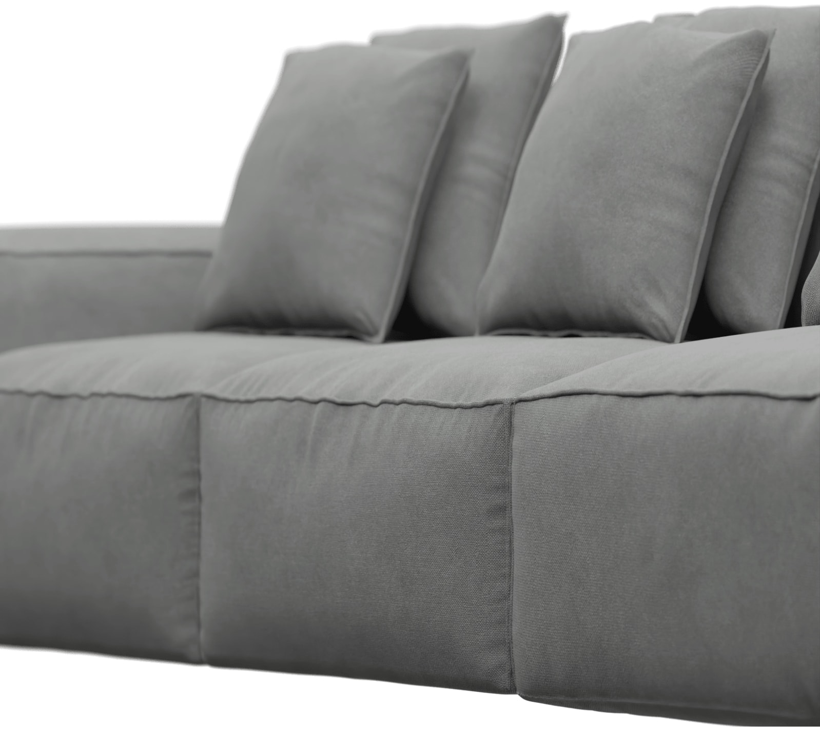 Riley Maya Flint Modular Sofa - 1x Arm, 2x Armless, 1x Right Terminal color Maya Flint