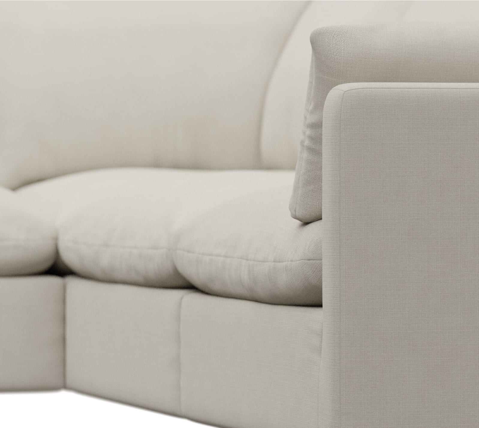 Willow Toorak Pearl Corner Sofa - 4 Seater LAF Terminal color Toorak Pearl