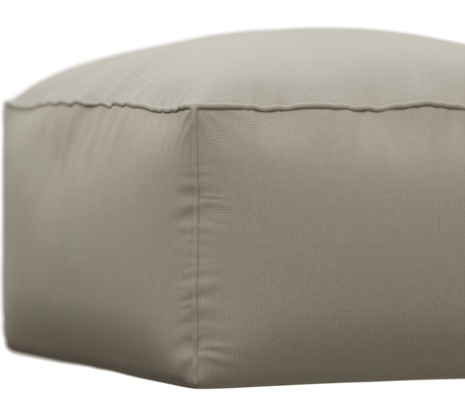 Riley Plaza Natural Modular Small Ottoman color Plaza Natural