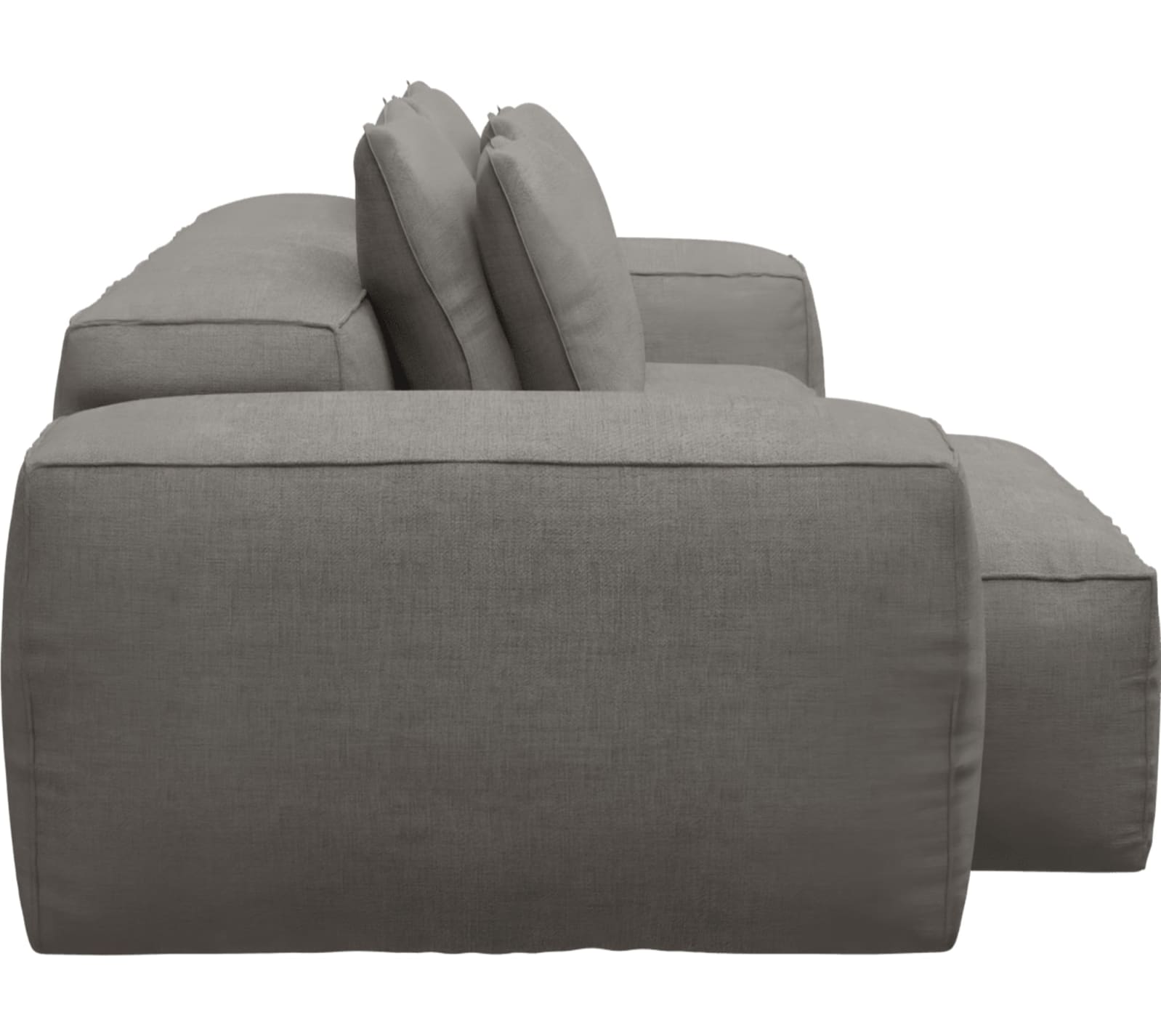 Riley Isla Soft Grey Modular Sofa - 2 Seater Chaise color Isla Soft Grey