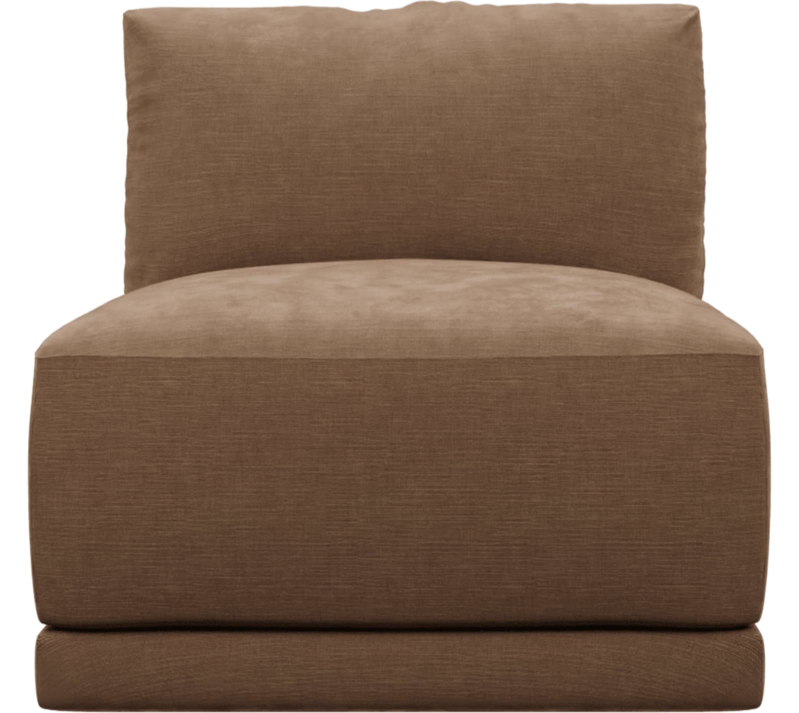 Haven Tribute Chestnut Armless Sofa Chair Module color Tribute Chestnut