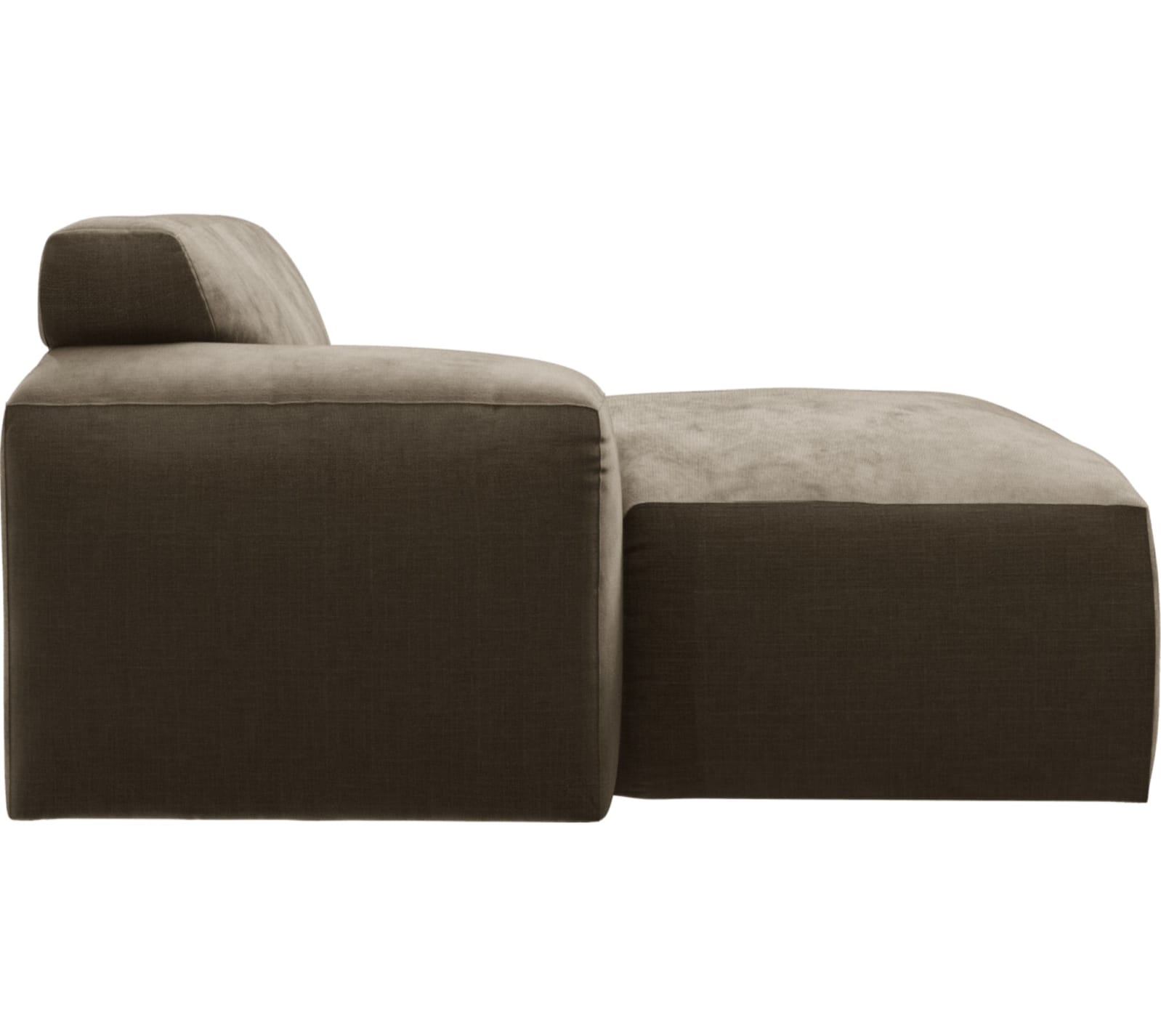 Copenhagen Tribute Walnut Left Arm Facing Chaise Module color Tribute Walnut