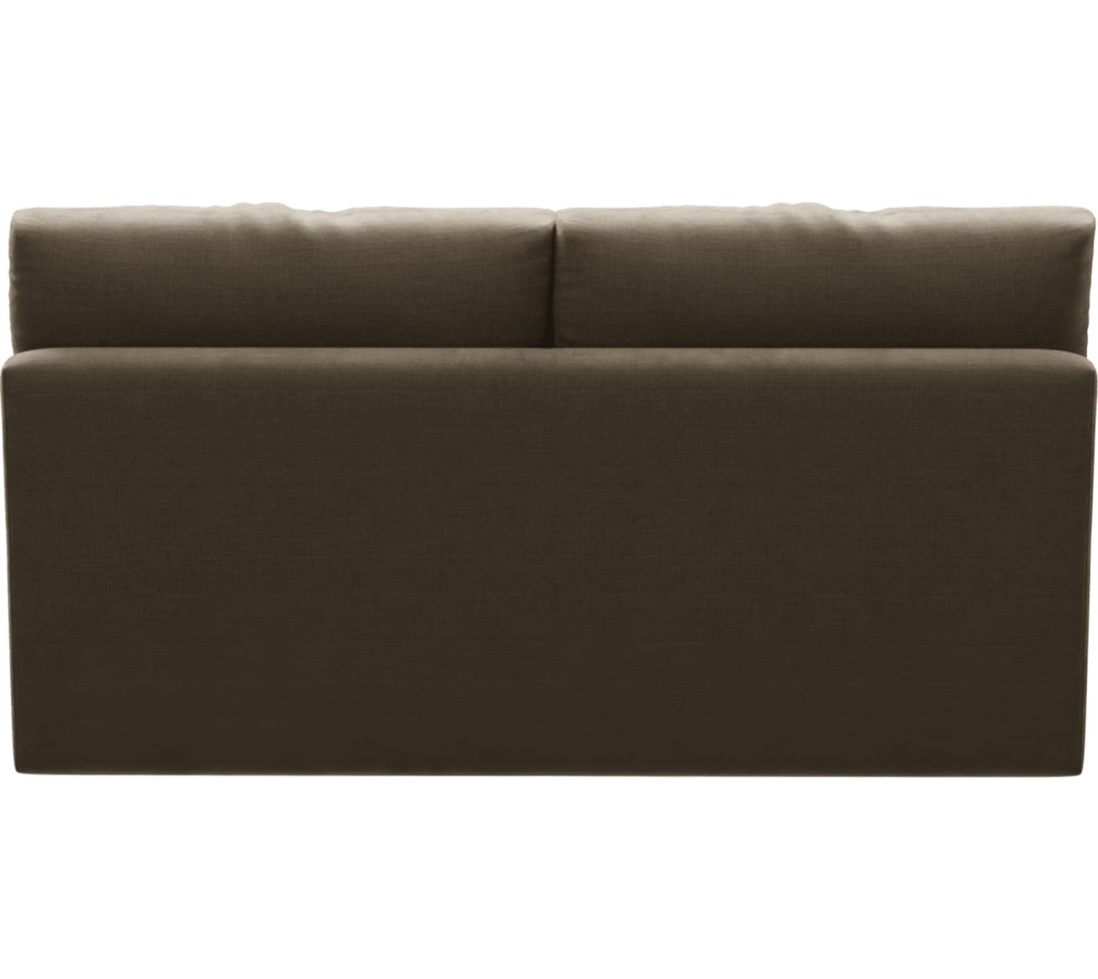 Haven Tribute Walnut 2 Seater Armless Sofa Module color Tribute Walnut