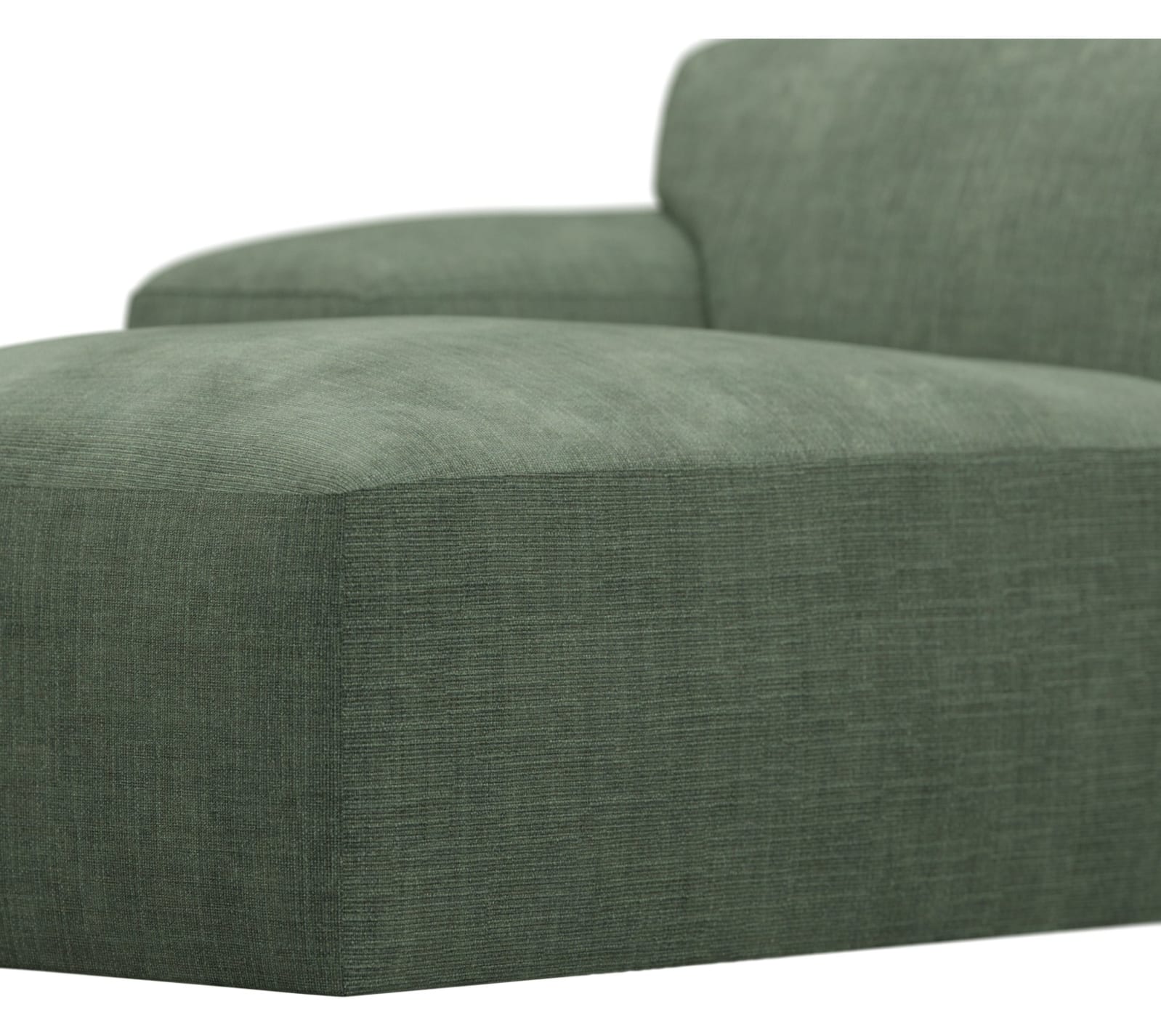 Copenhagen Tribute Dark Jade Left Arm Facing Chaise Module color Tribute Dark Jade