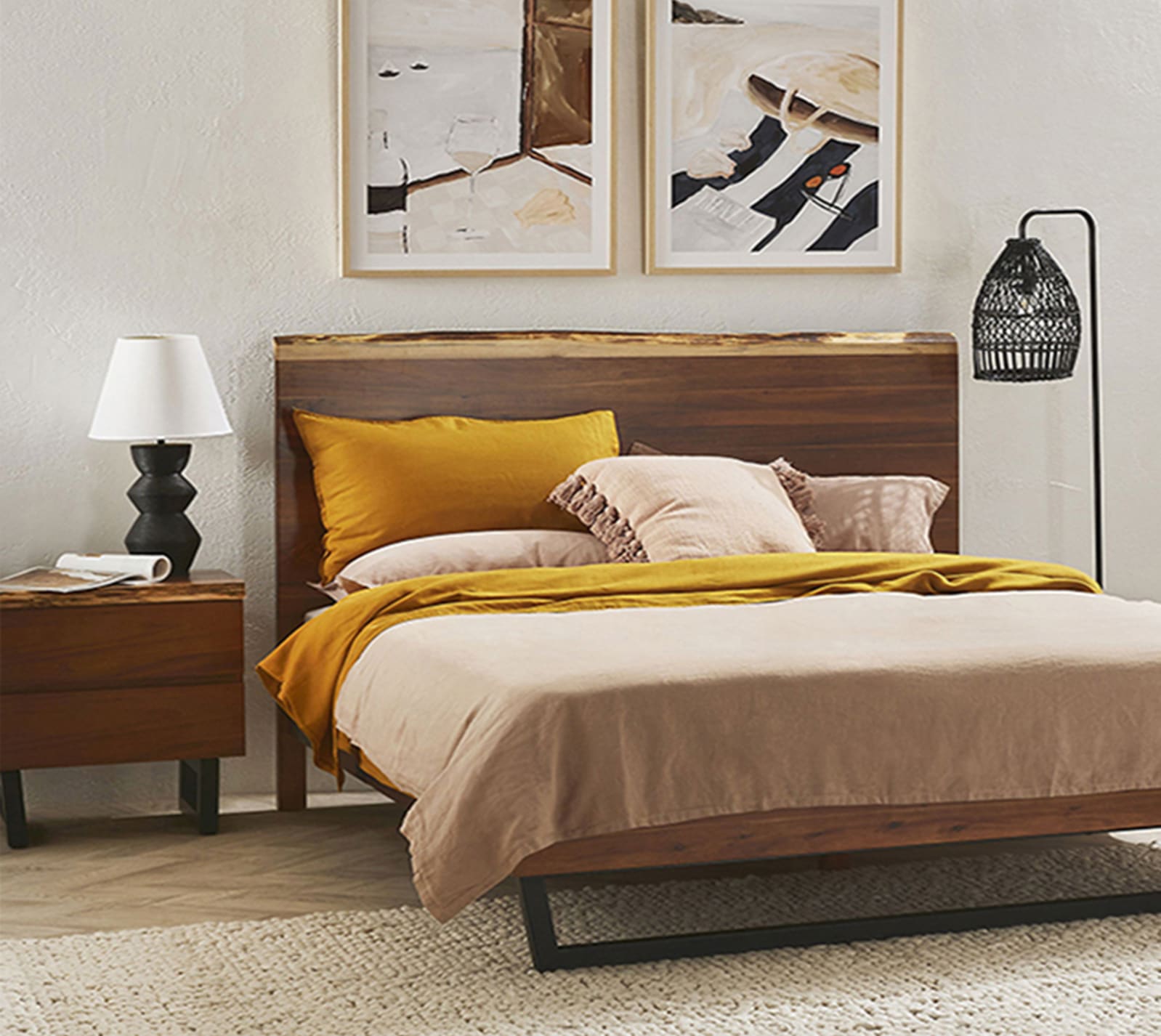 Croft Australian Blackwood Bed Frame color Blackwood
