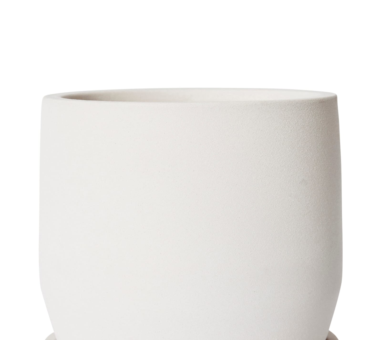 Mason Pot with Saucer White Round - 26cm 
