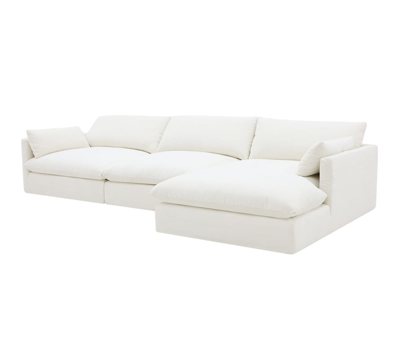 Willow Tribute Ice Chaise Sofa - 3 Seater color Tribute Ice