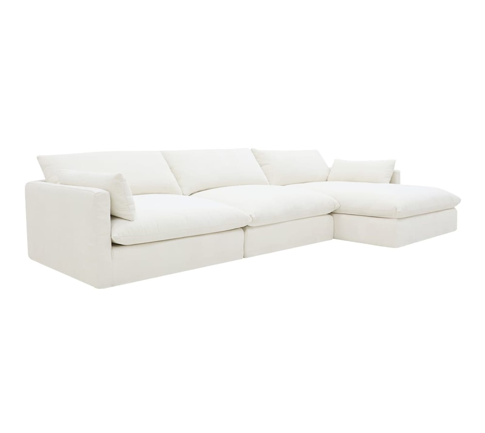 Willow Tribute Ice Chaise Sofa - 3 Seater color Tribute Ice